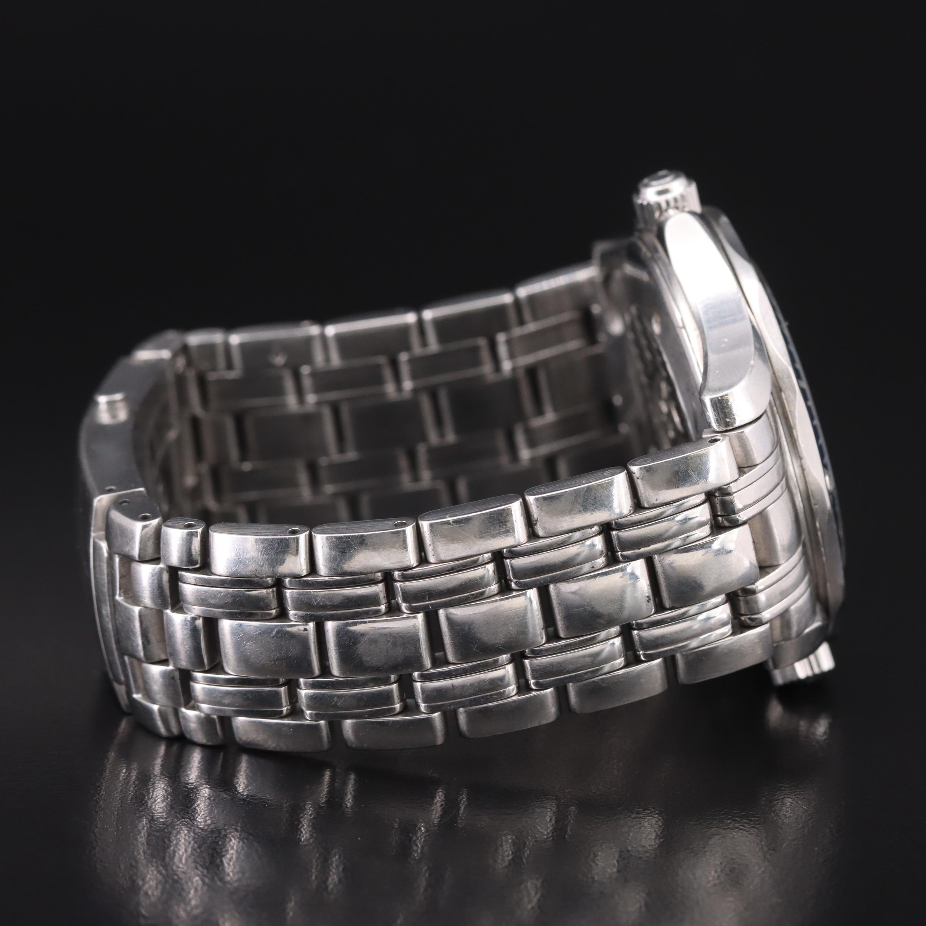 1998 Omega Seamaster Professional 300 Meters Blue Wave Dial Watch