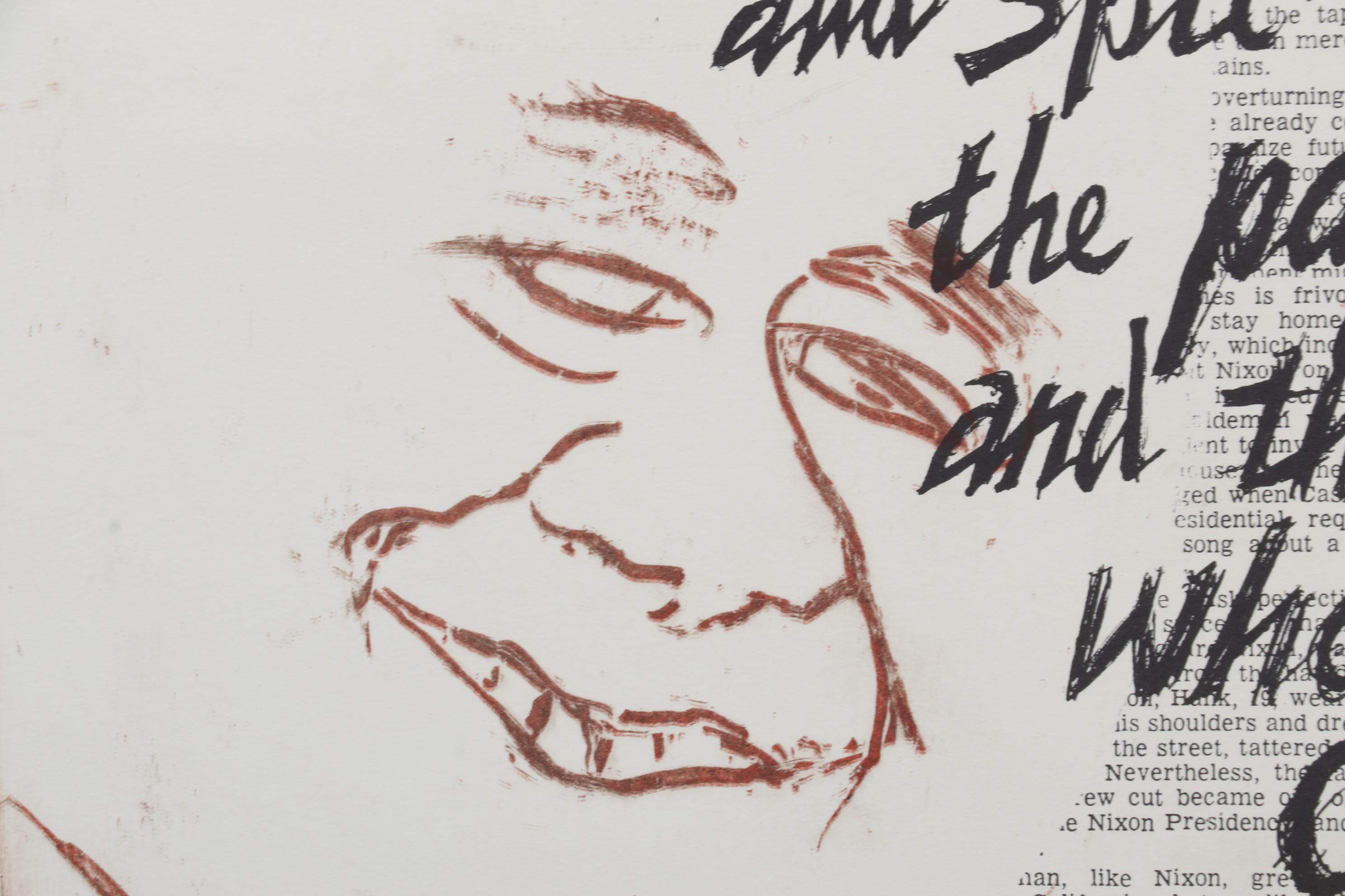 Sidney Chafetz Etching and Lithograph "Apt Quote," 1973