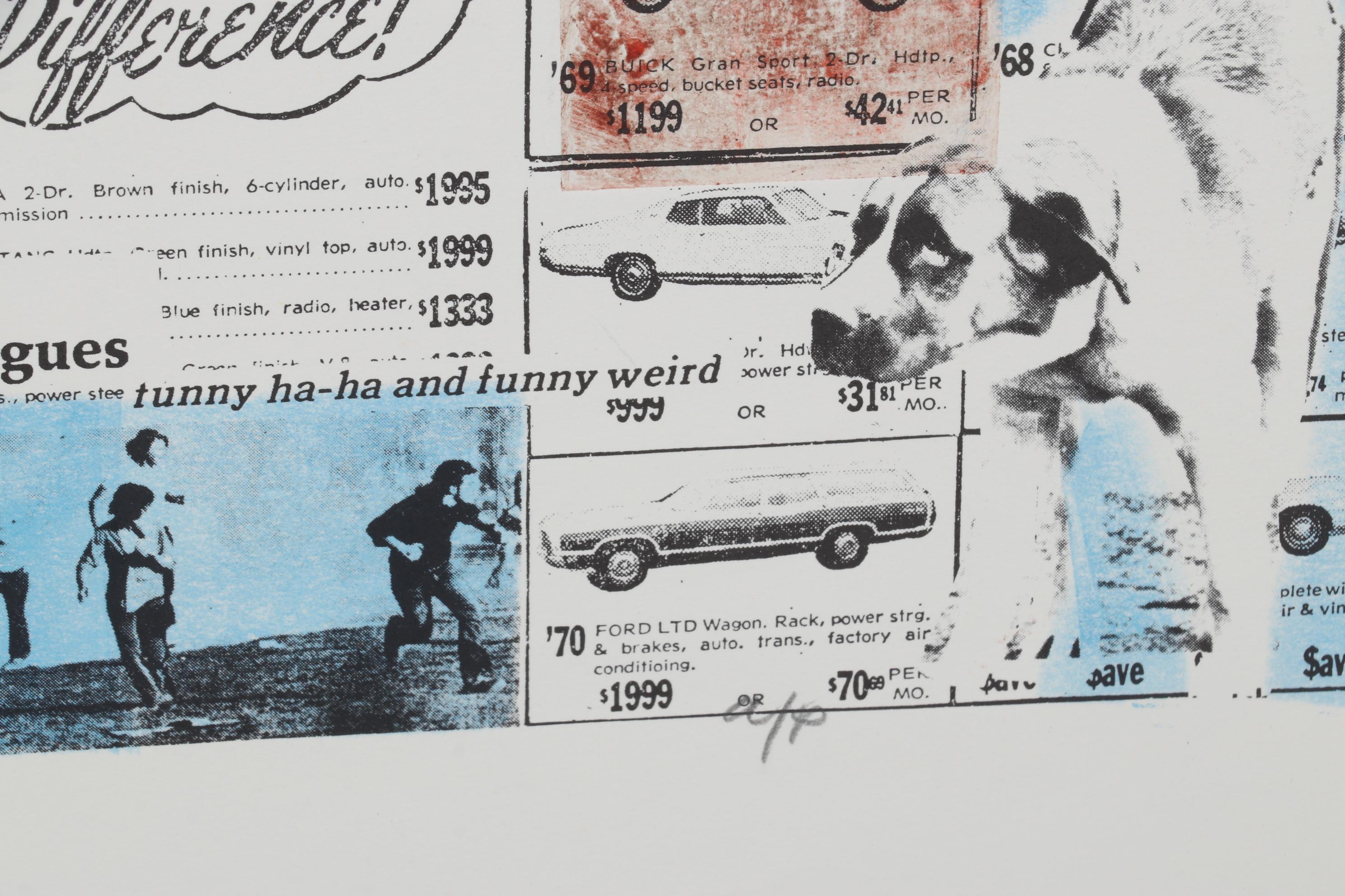 Sidney Chafetz Etching and Lithograph "Apt Quote," 1973