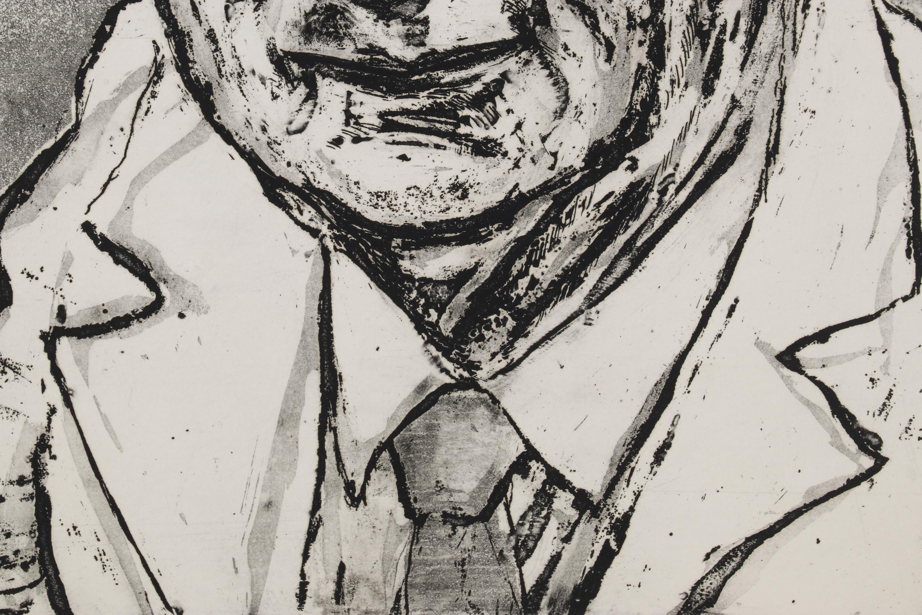 Sidney Chafetz Etching With Aquatint "Dr. Robert M. Zollinger," 1974