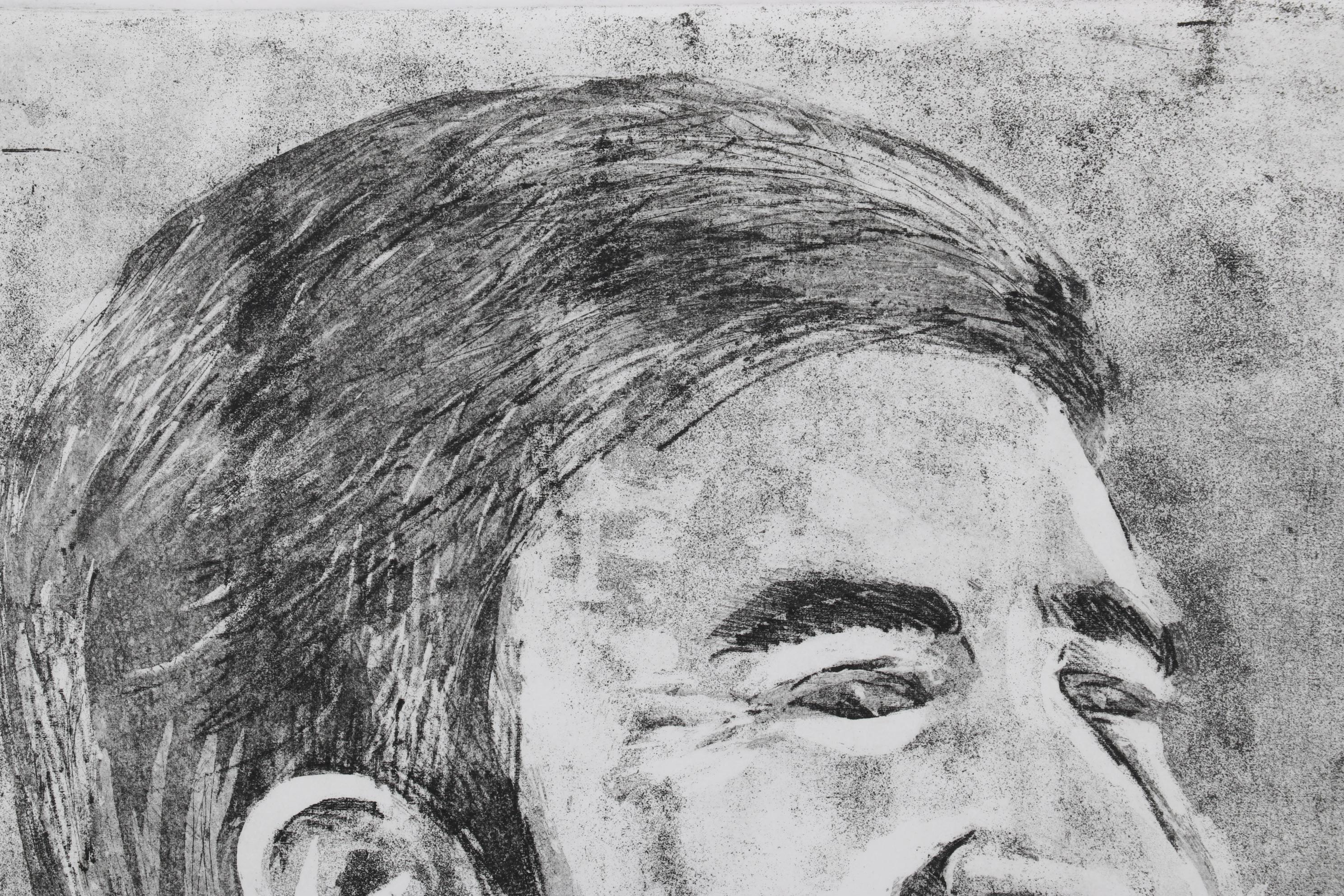 Sidney Chafetz Etching With Aquatint "John Updike," 1981