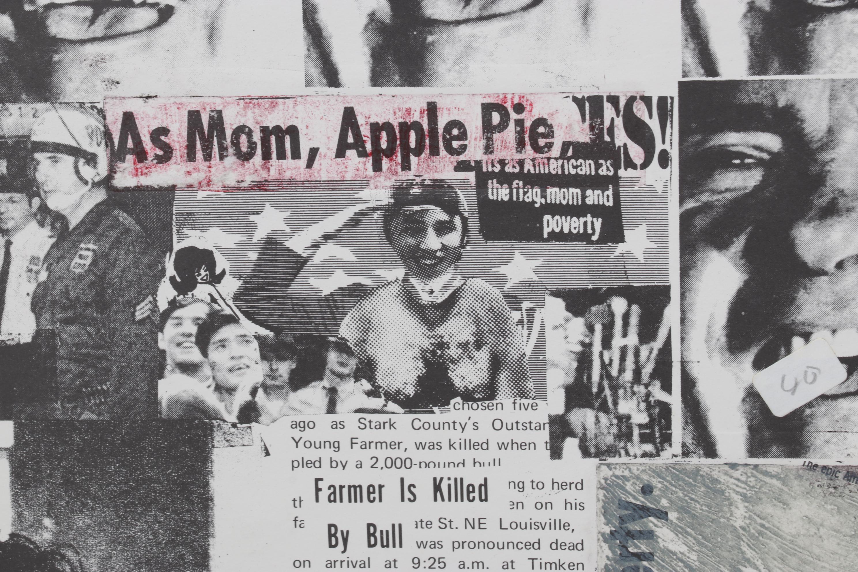 Sidney Chafetz Mixed Media Print "I Hear America Singing II," Circa 1972