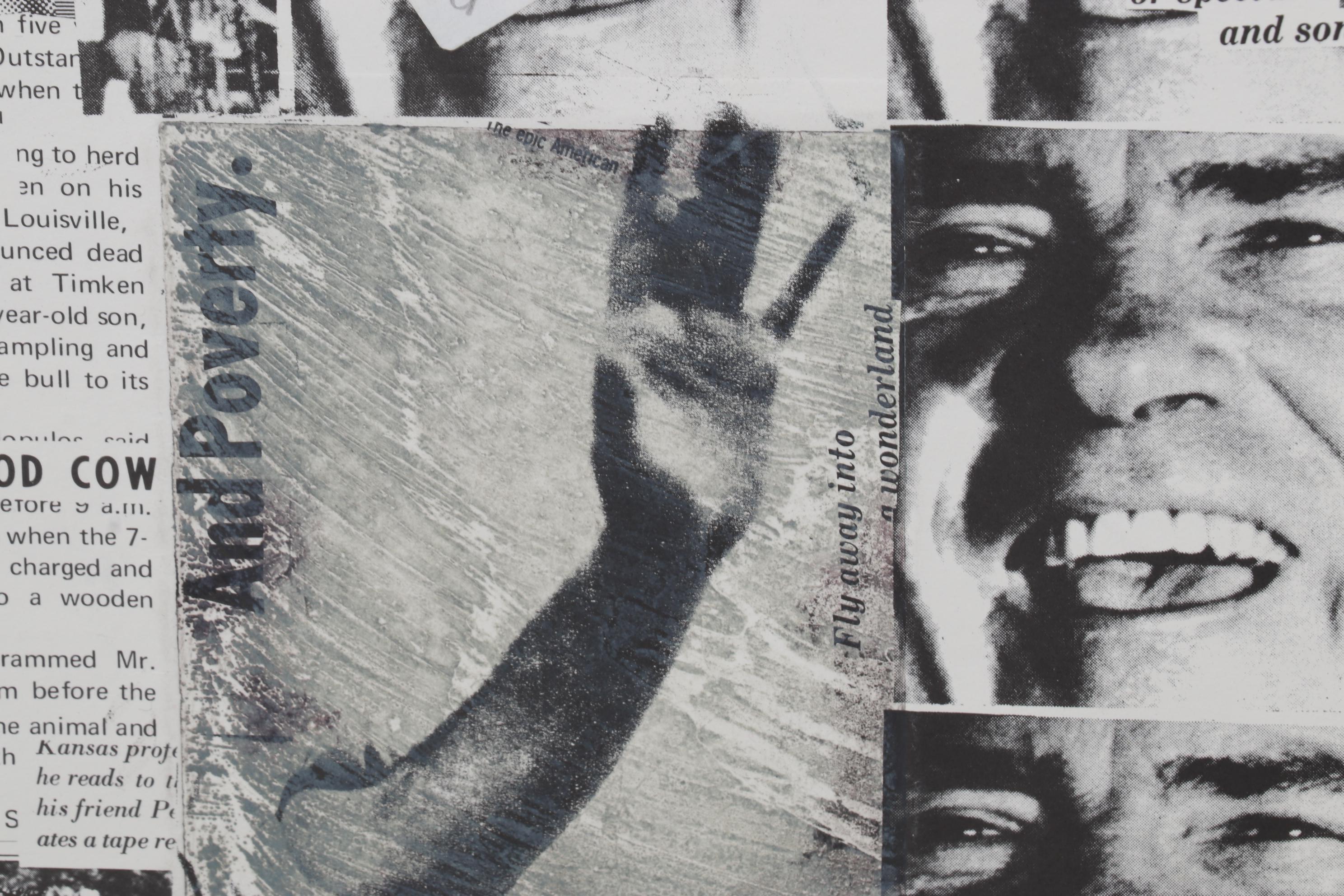 Sidney Chafetz Mixed Media Print "I Hear America Singing II," Circa 1972