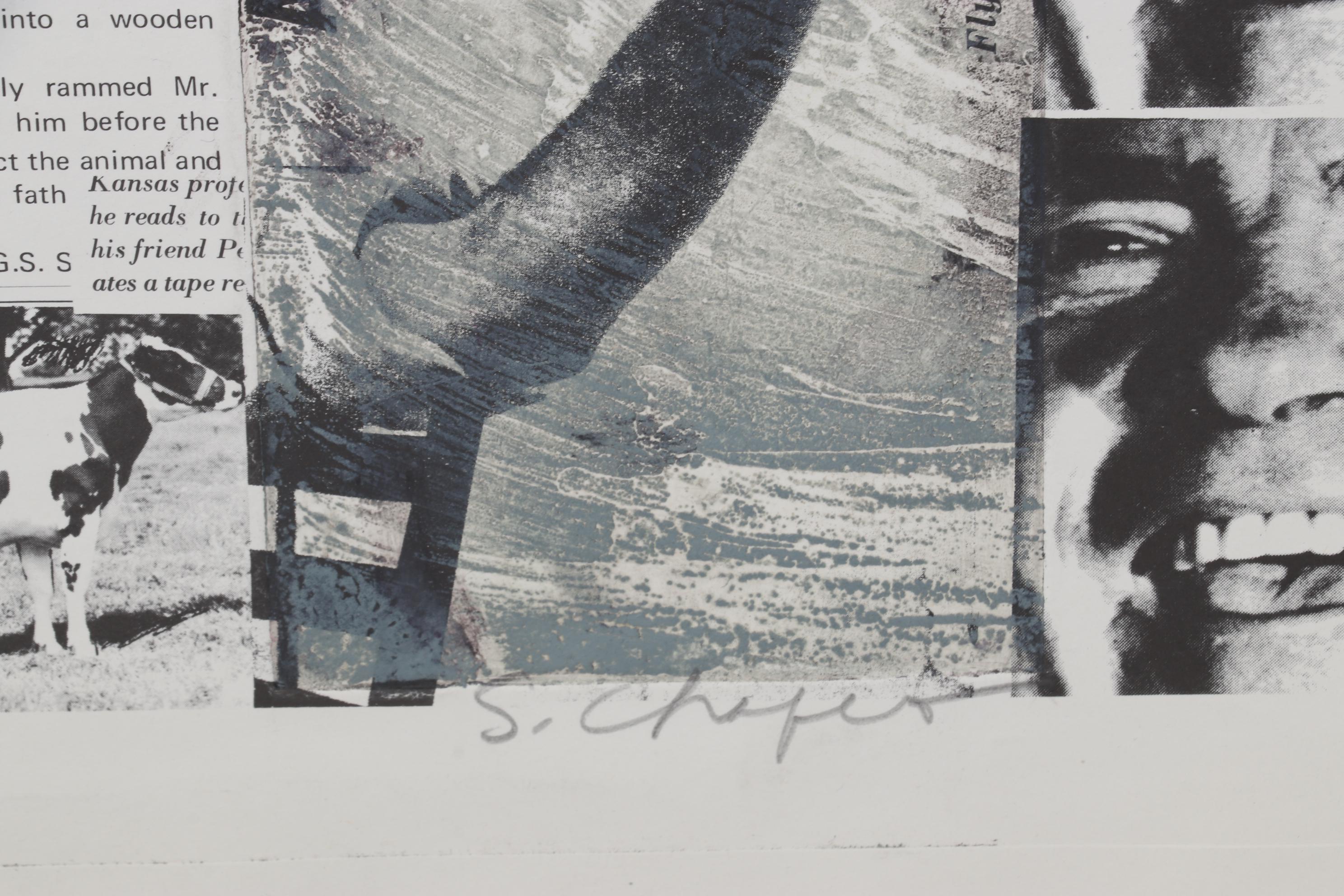 Sidney Chafetz Mixed Media Print "I Hear America Singing II," Circa 1972