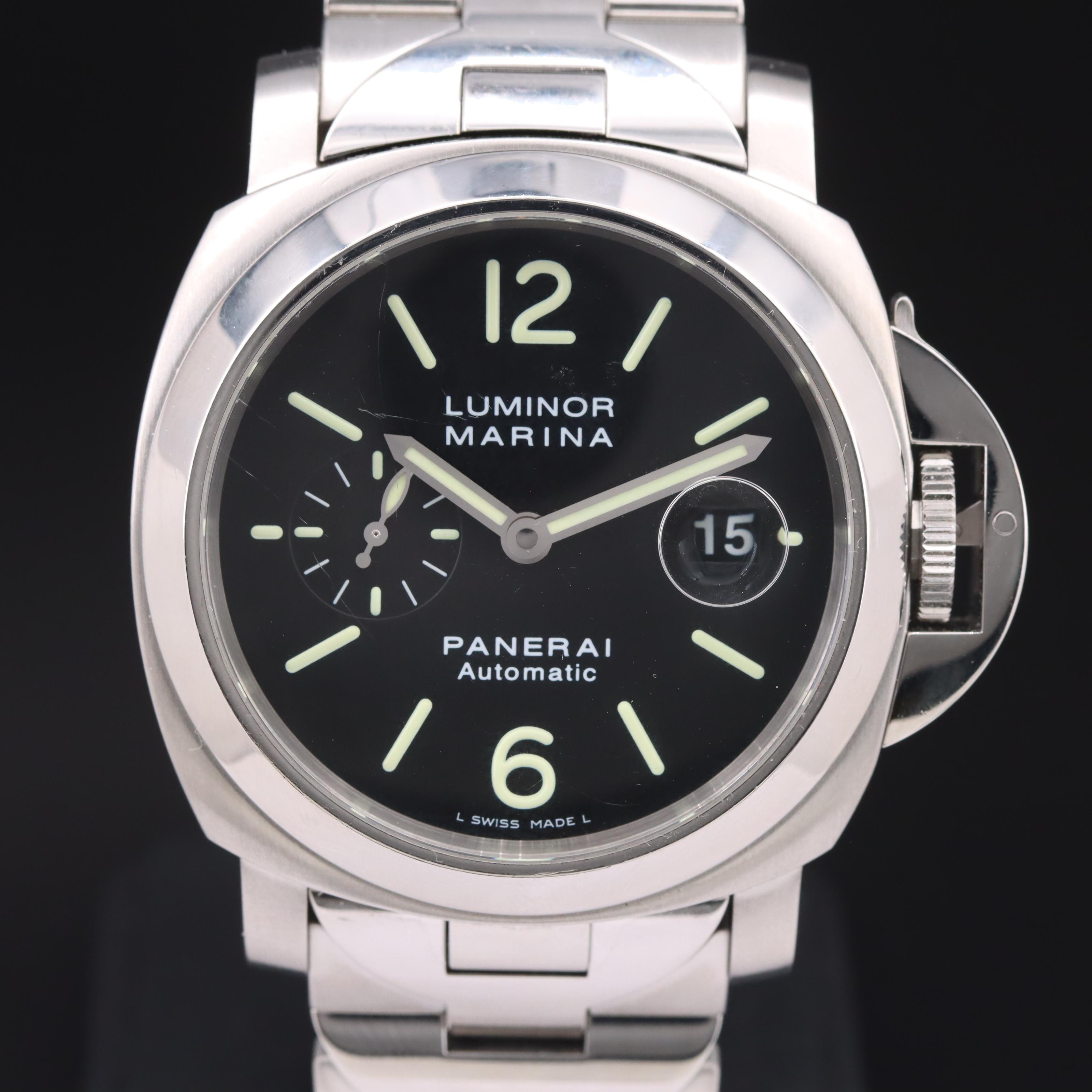Panerai Luminor Marina Date 44mm Steel Automatic Watch
