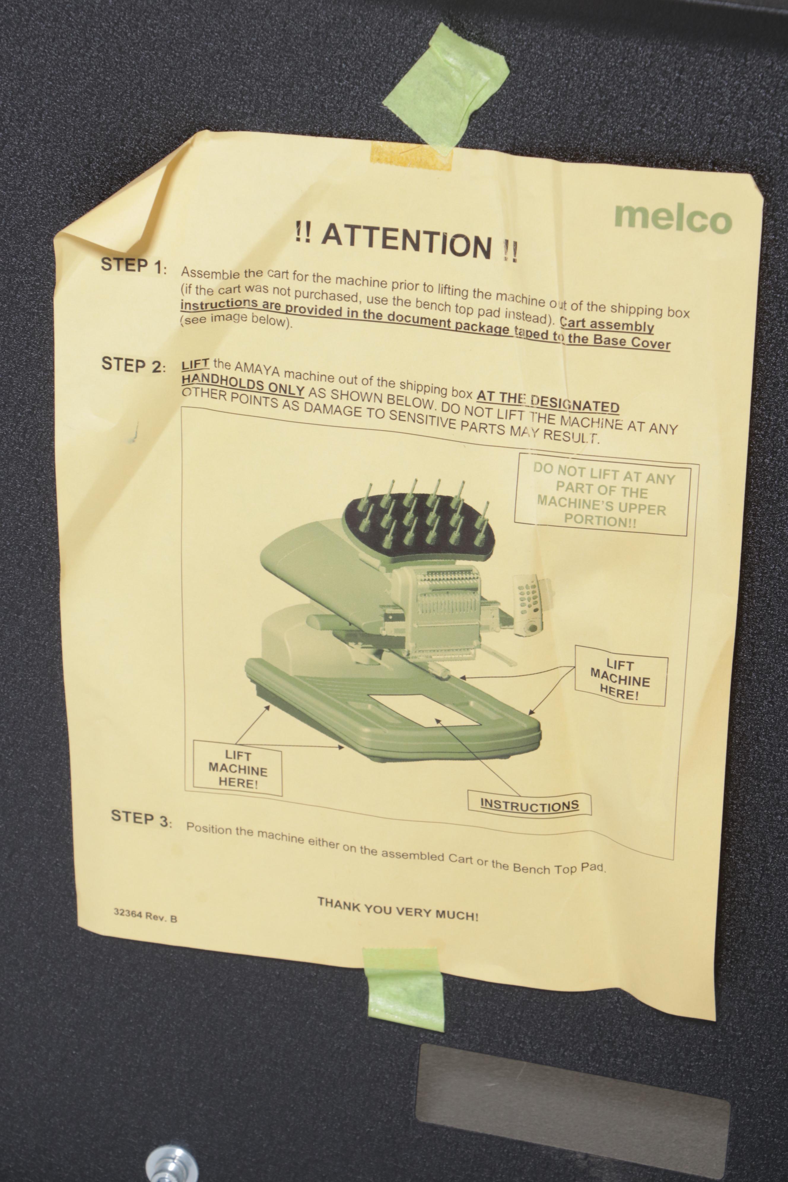 Melco Amaya XTS 16-Needle Embroidery Machine