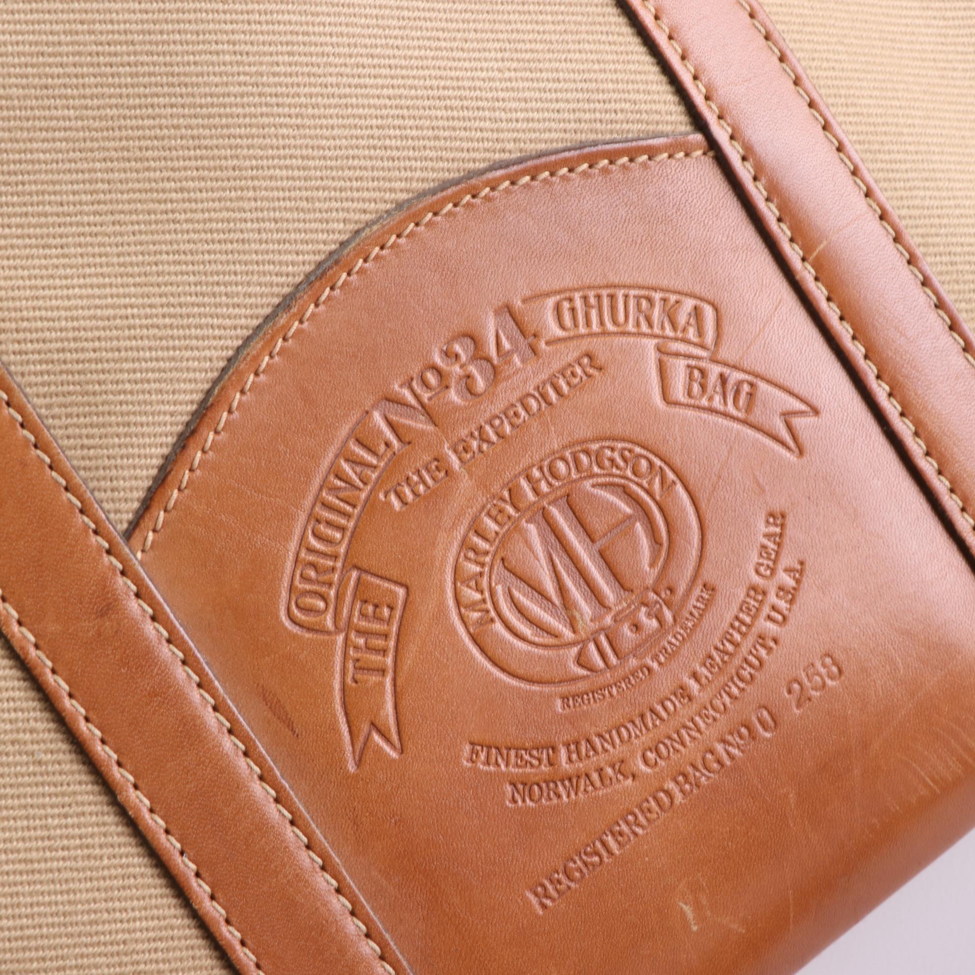 Ghurka by Marley Hodgson The Expediter Briefcase in Canvas and Leather