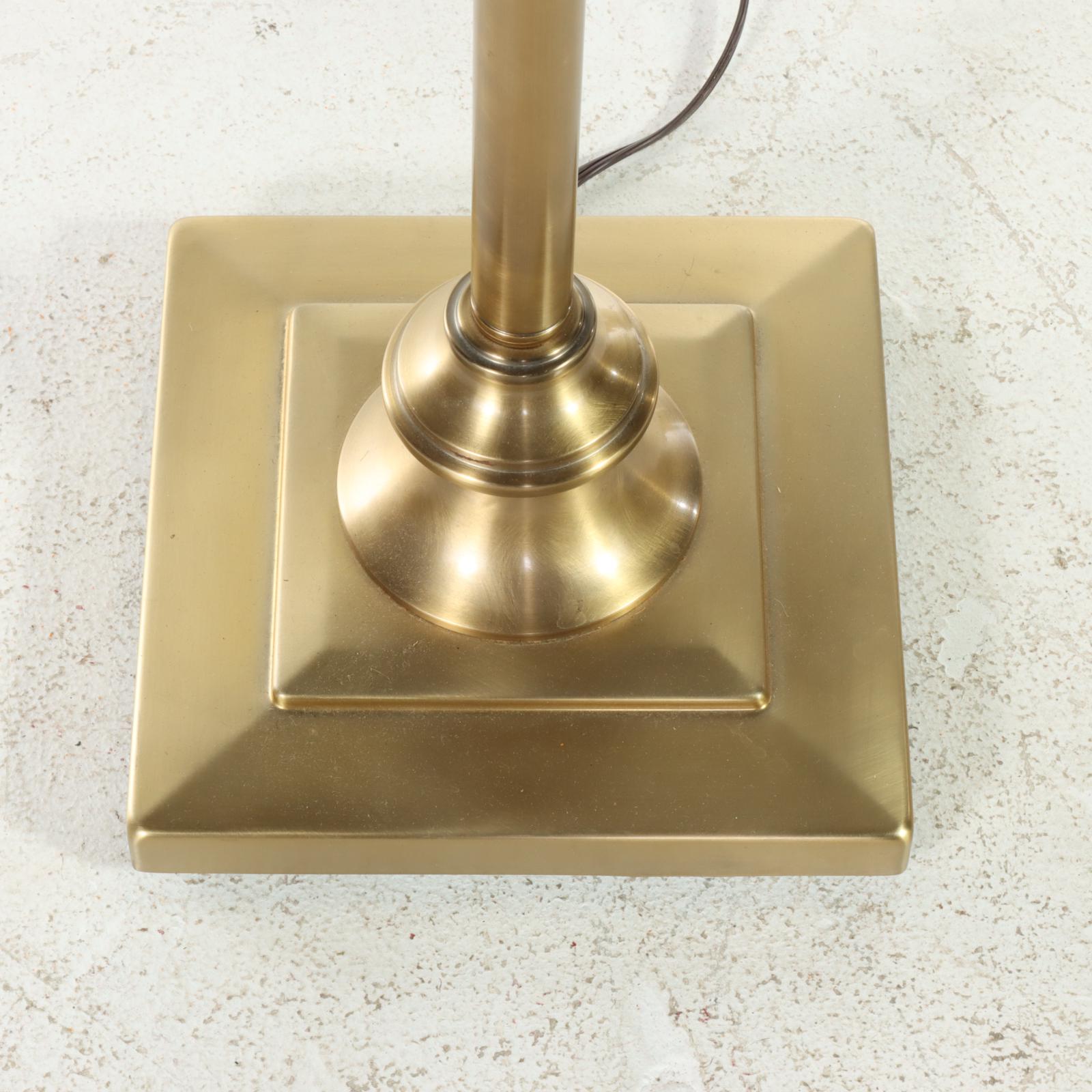 Satin Brass Finish Swing Arm Floor Lamp