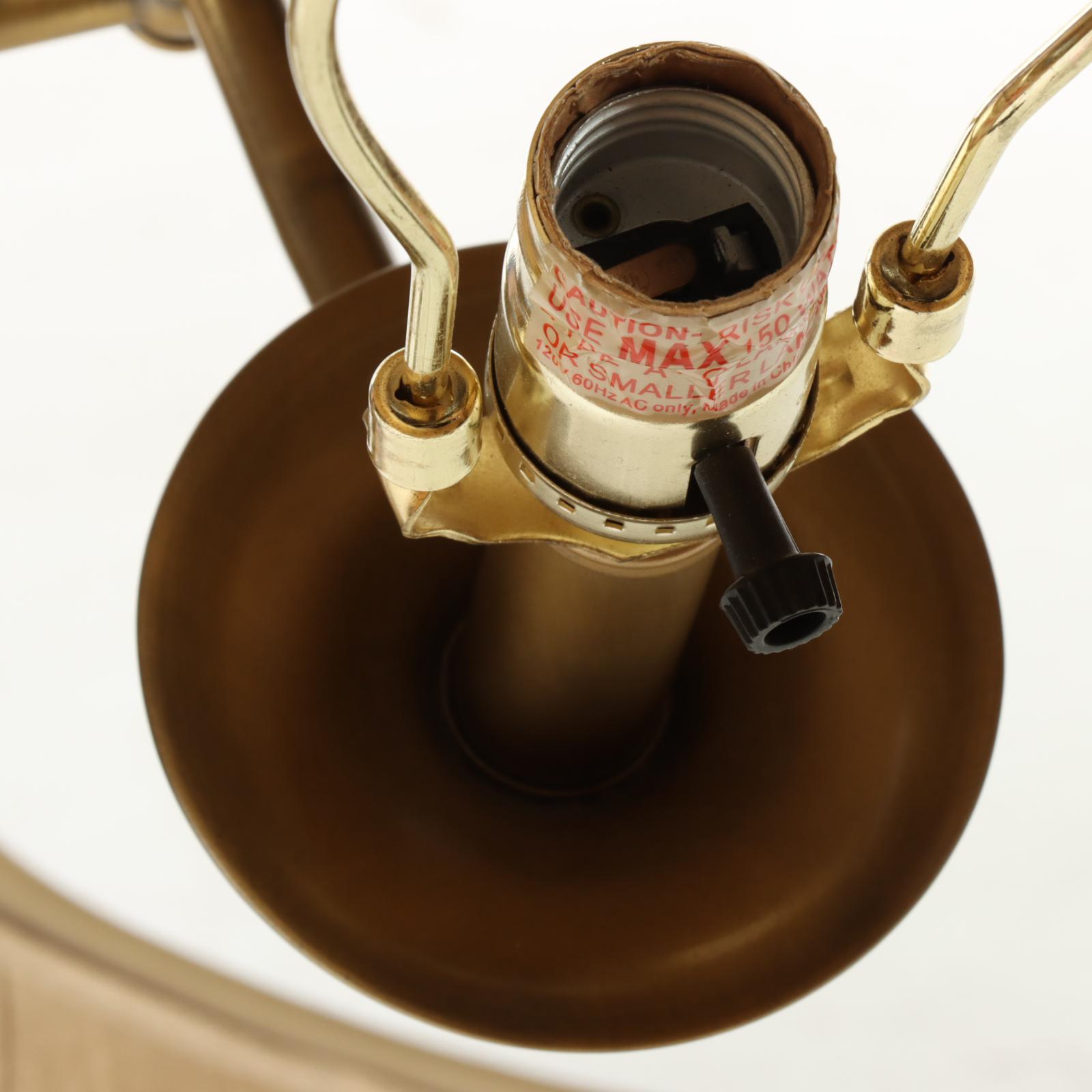 Satin Brass Finish Swing Arm Floor Lamp