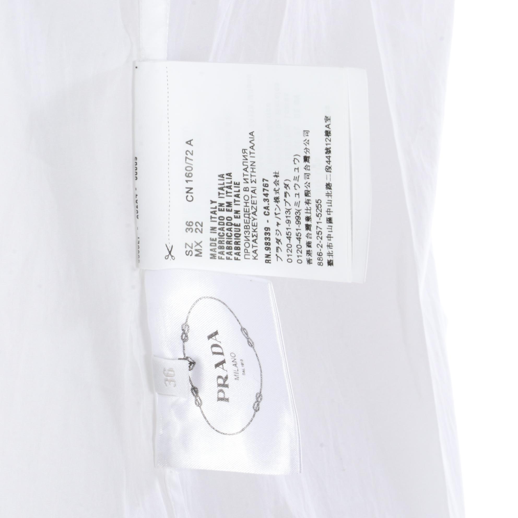 Prada Button-Up Ruffle Shirt