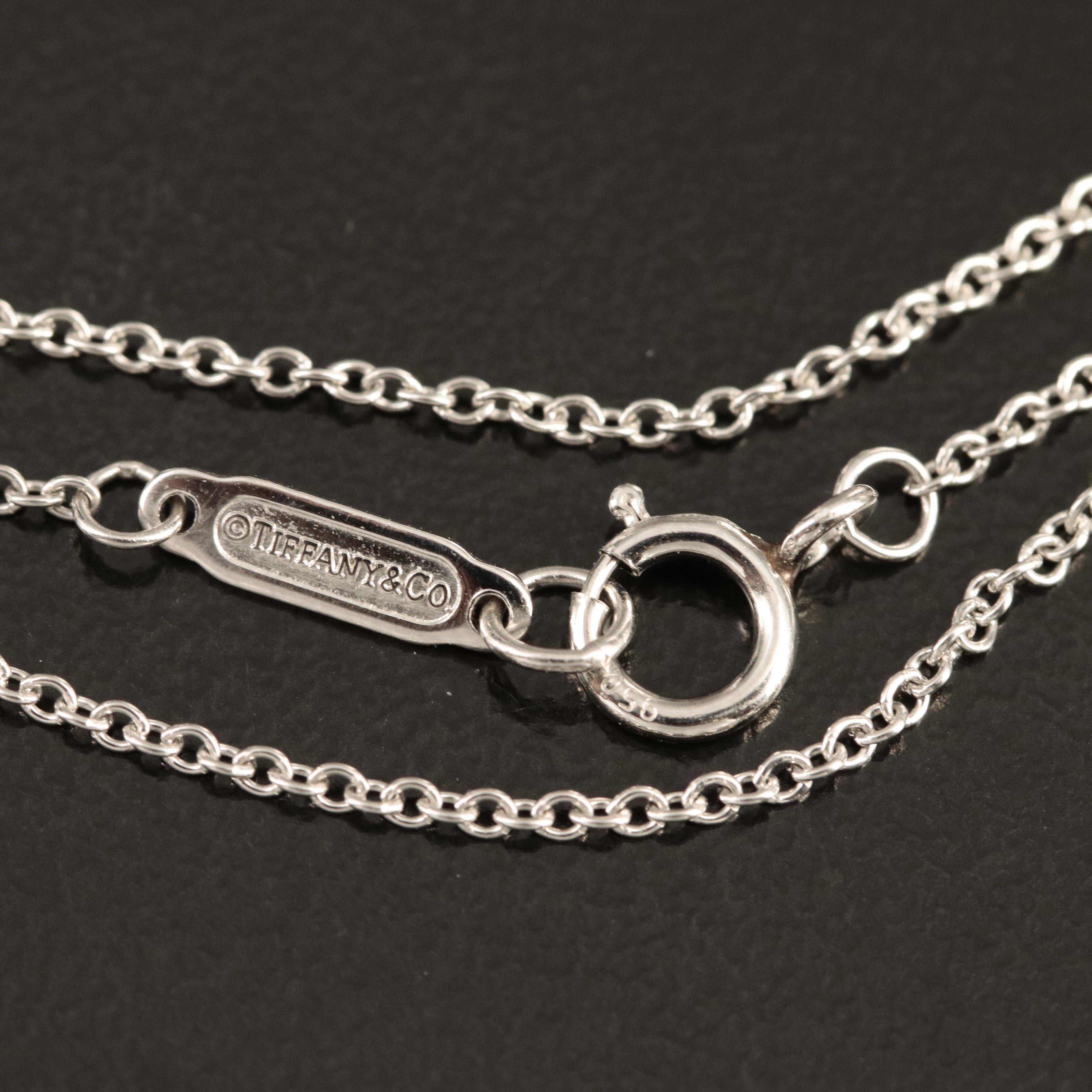 Tiffany & Co. "Cobblestone" Platinum Sapphire and Diamond Necklace