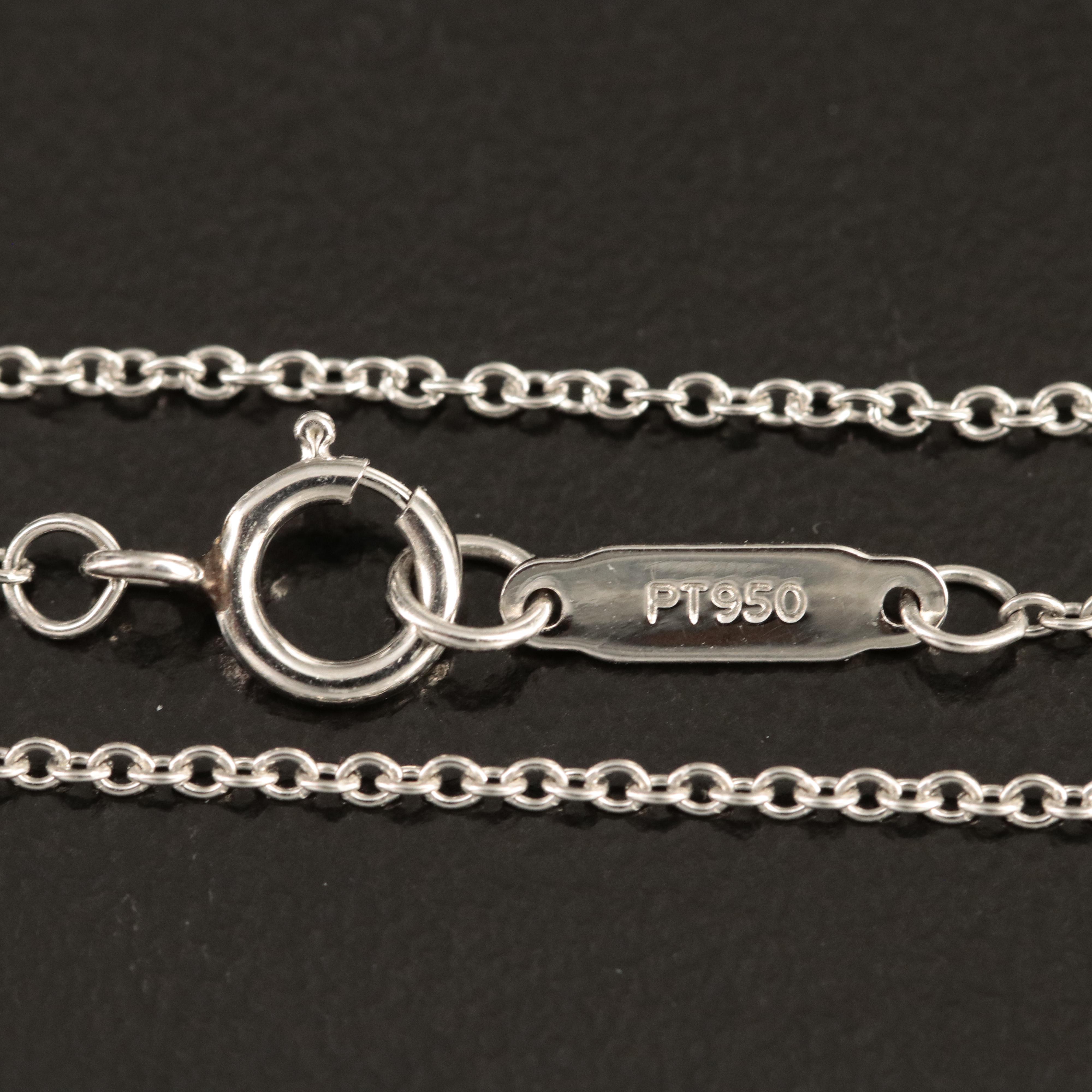 Tiffany & Co. "Cobblestone" Platinum Sapphire and Diamond Necklace