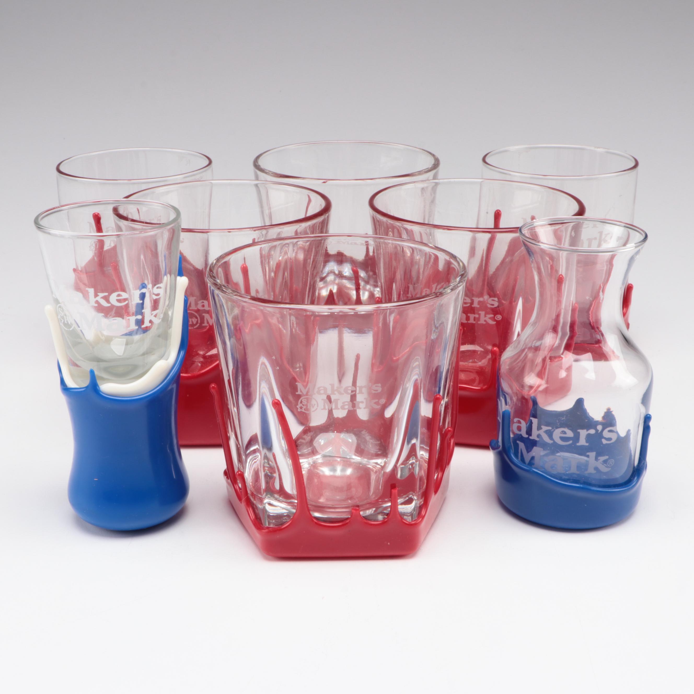 Maker's Mark Wax Dipped Old Fashioned and Tasting Glasses