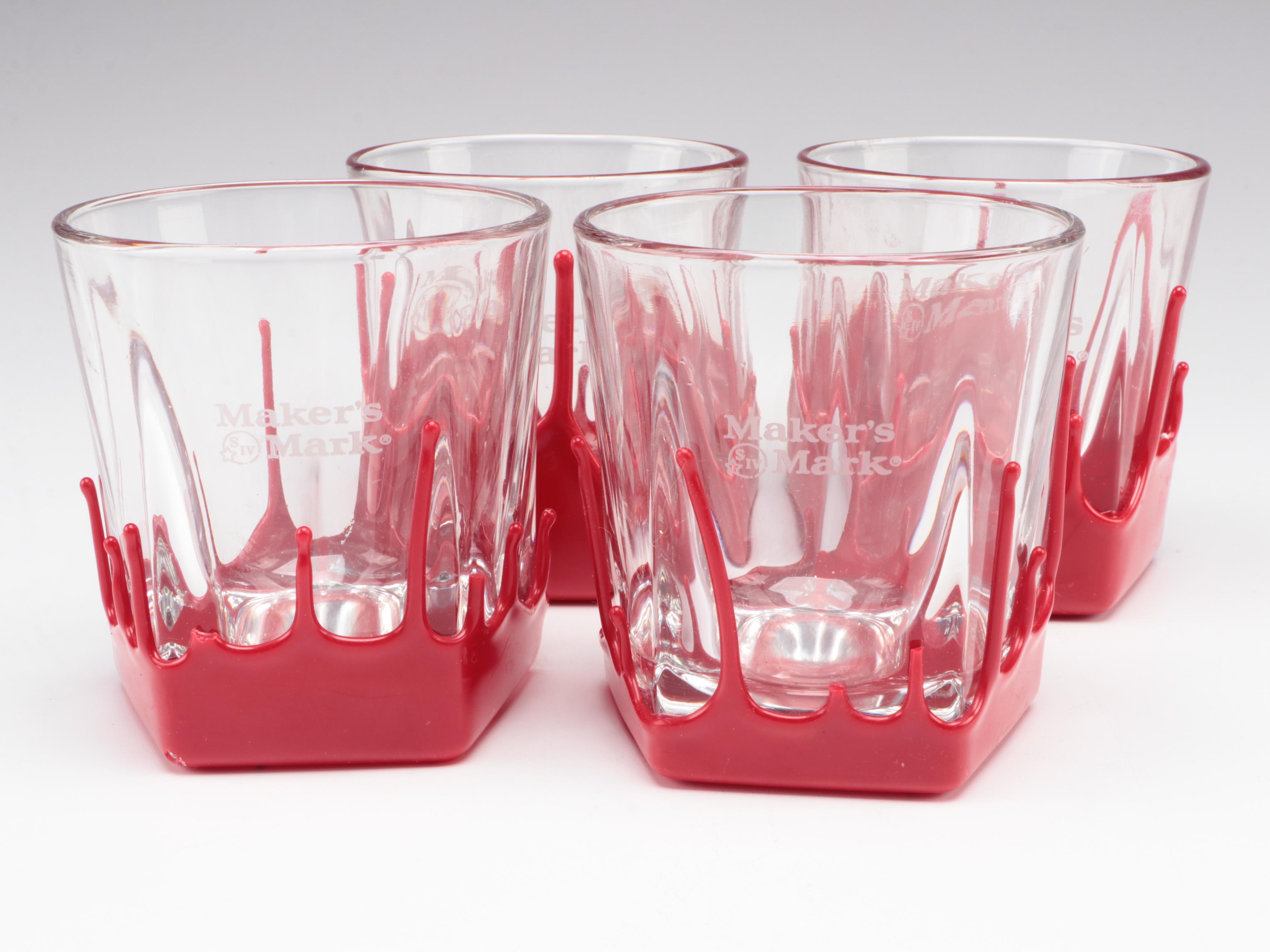 Maker's Mark Wax Dipped Old Fashioned and Tasting Glasses