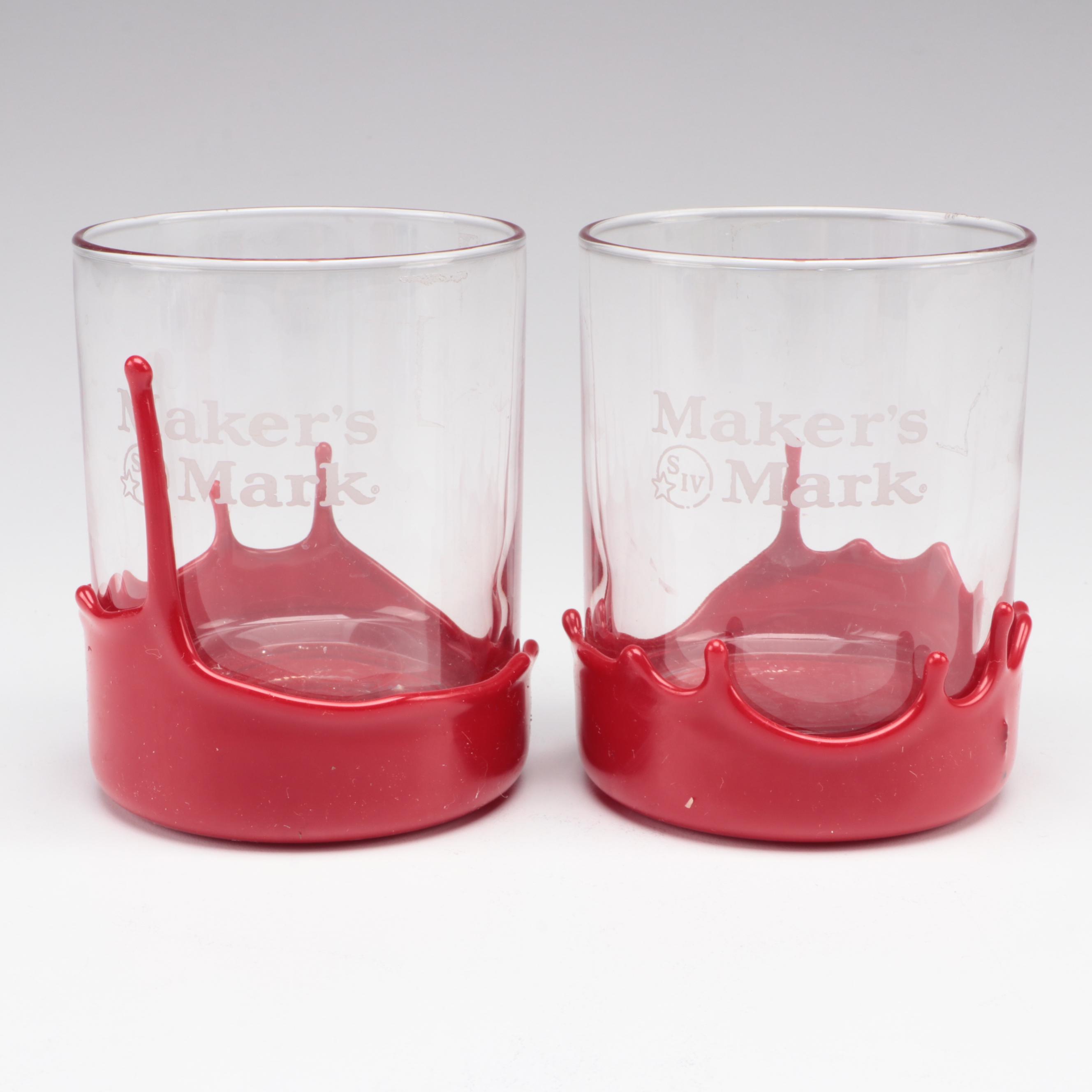 Maker's Mark Wax Dipped Old Fashioned and Tasting Glasses