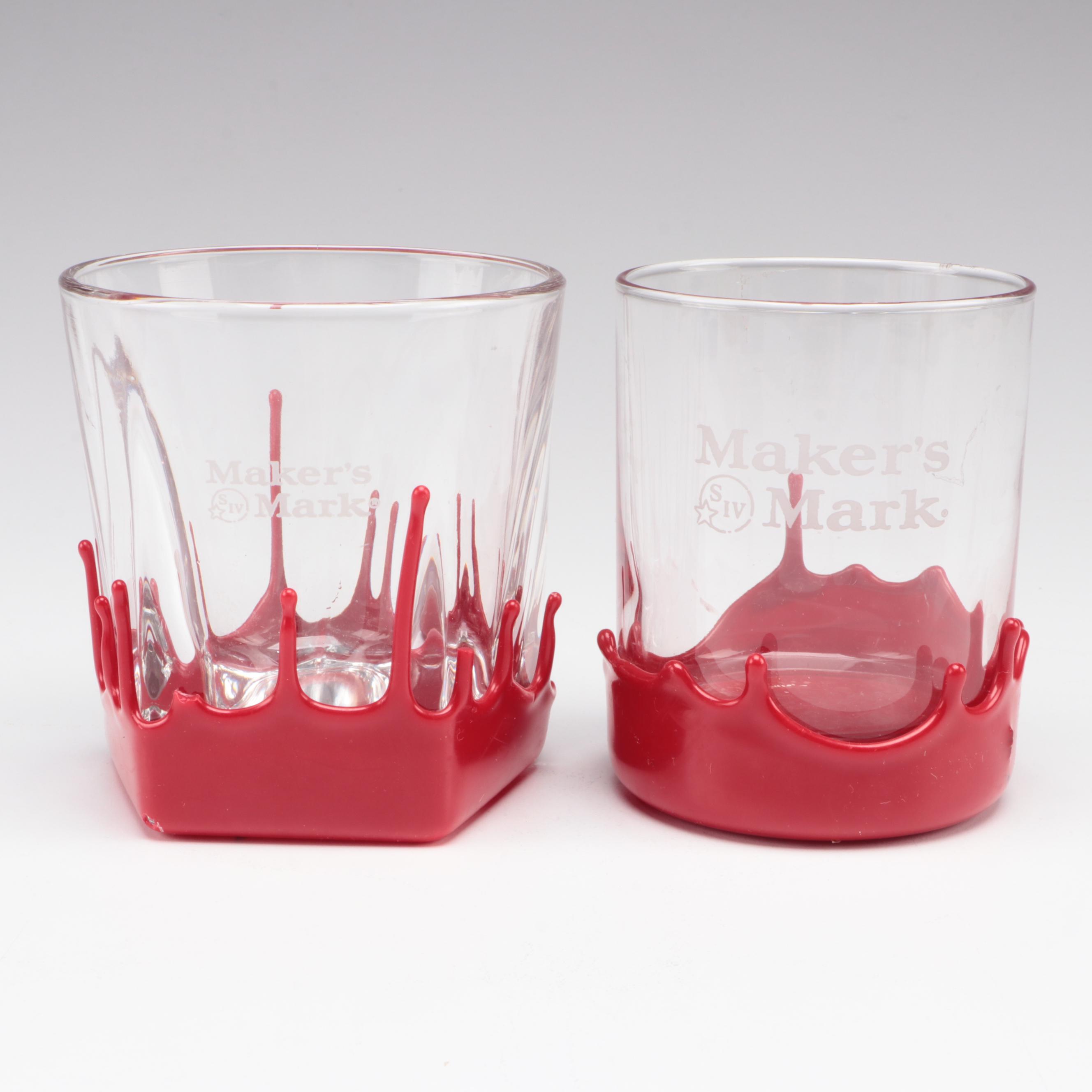 Maker's Mark Wax Dipped Old Fashioned and Tasting Glasses