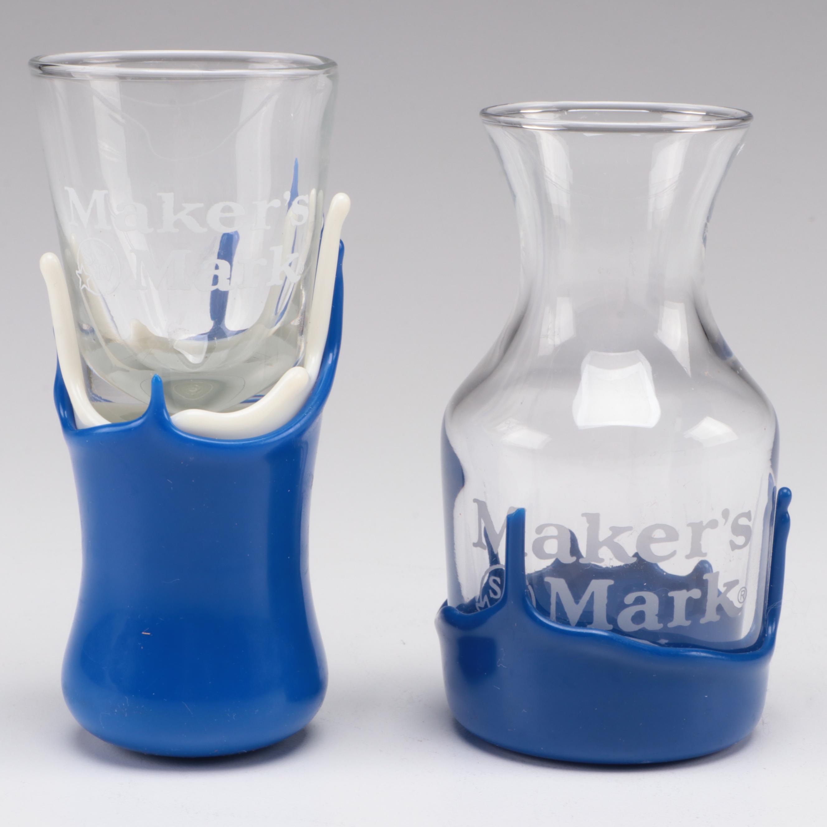 Maker's Mark Wax Dipped Old Fashioned and Tasting Glasses