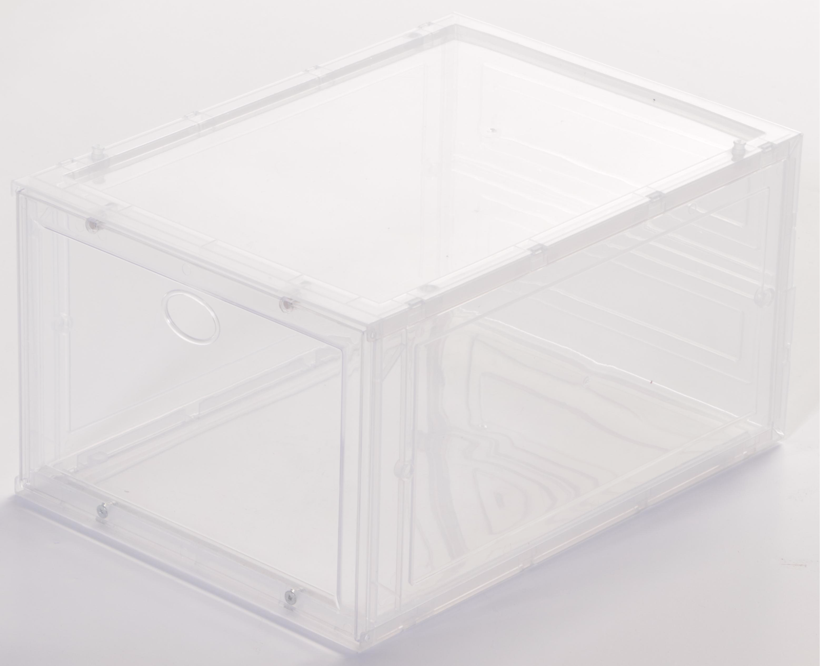 Divided Laundry Hamper on Casters With Stack of Clear Plastic Organizer Bins