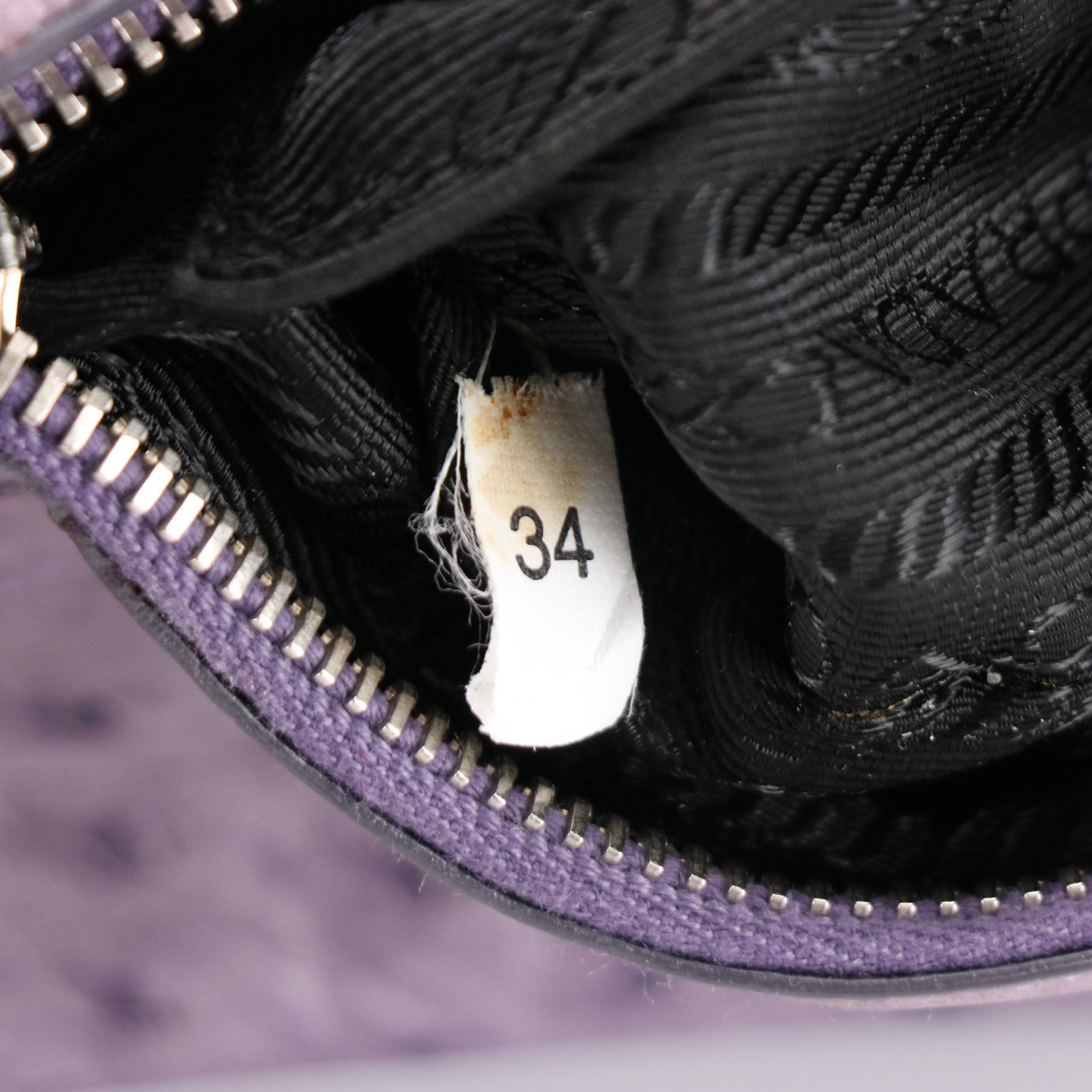 Prada Mini Handbag in Lilac Ostrich Leather with Box