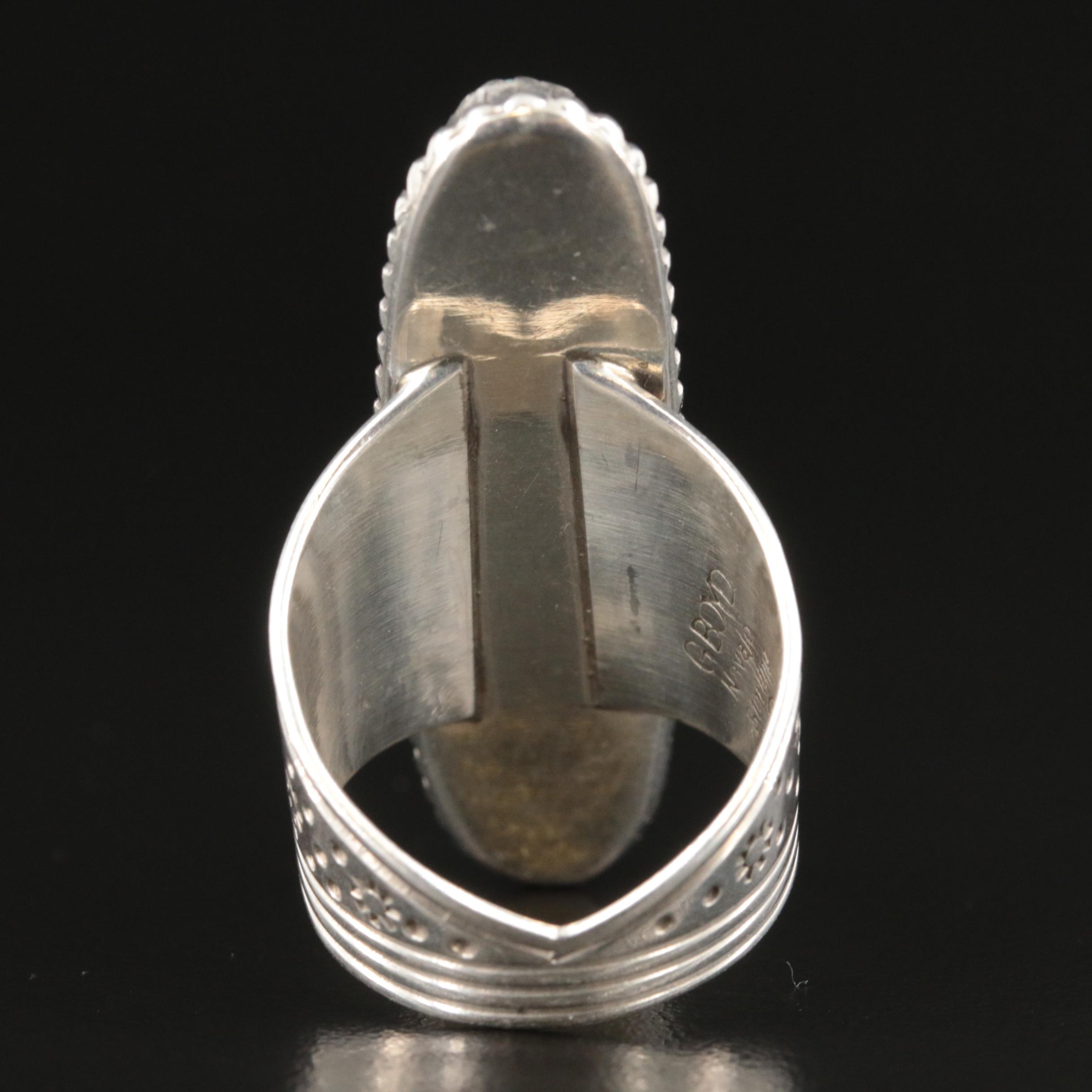 Garrison Boyd Navajo Diné and Running Bear Shop Sterling Turquoise Ring