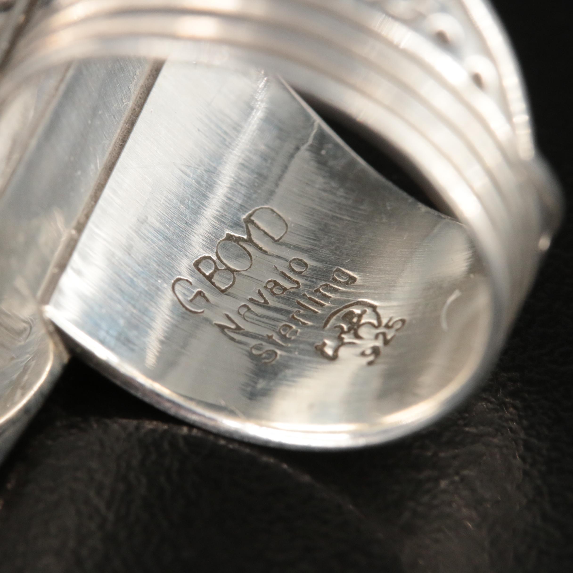 Garrison Boyd Navajo Diné and Running Bear Shop Sterling Turquoise Ring