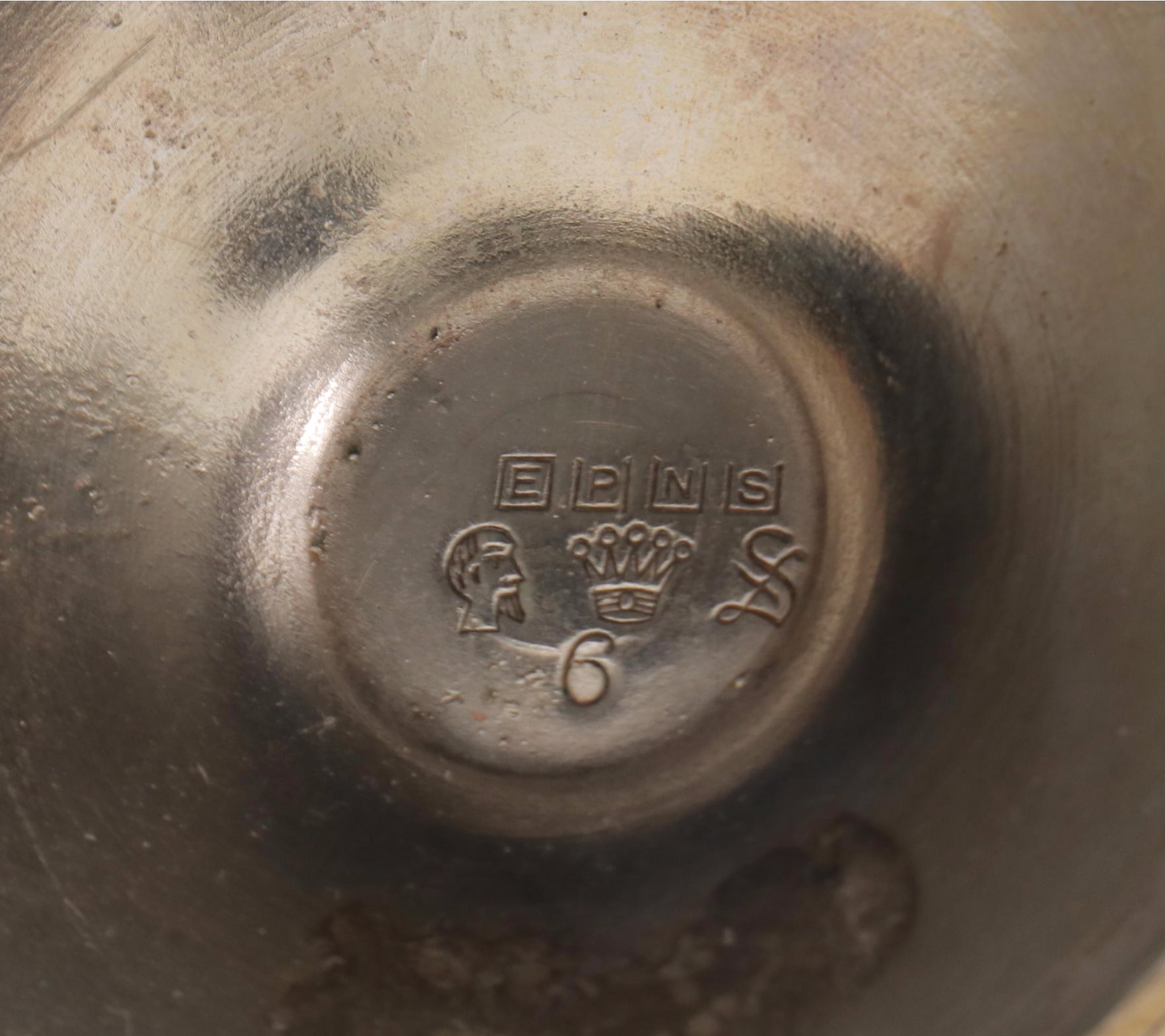Sheffield Silver Company Engraved Wine Glasses, Mid to Late 20th Century