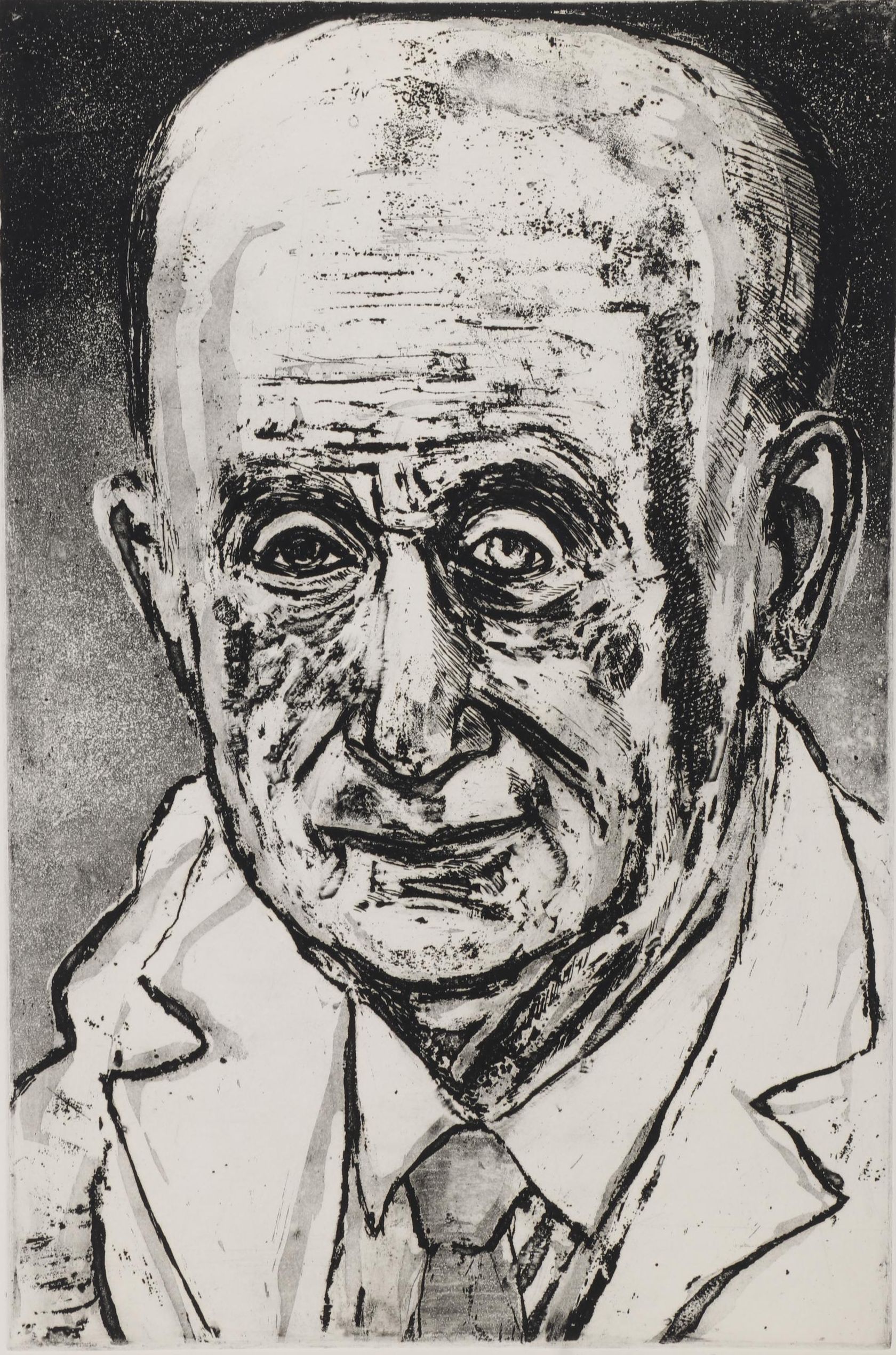 Sidney Chafetz Etching With Aquatint "Dr. Robert M. Zollinger," 1974