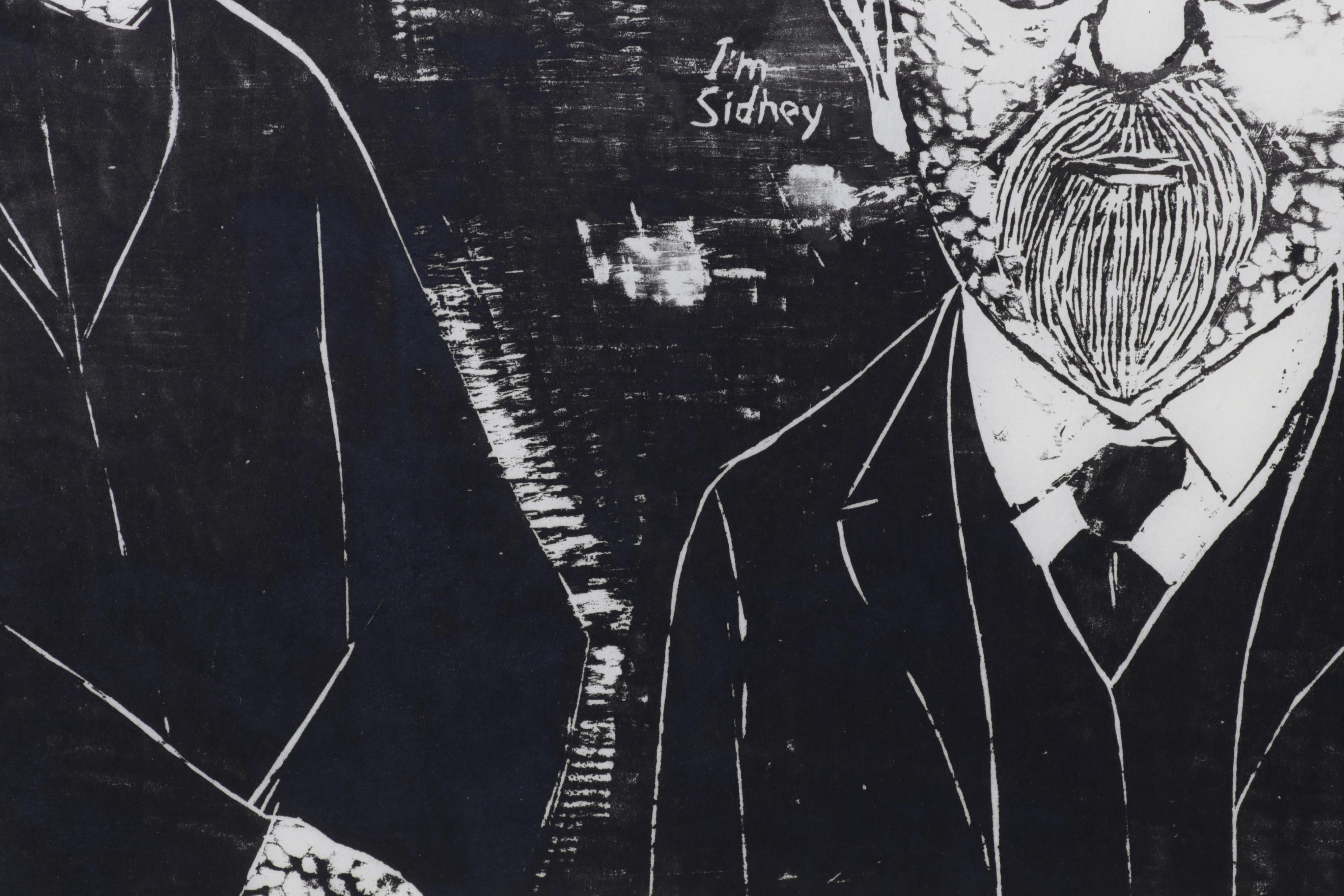 Sidney Chafetz Woodcut "Socialists," 1966