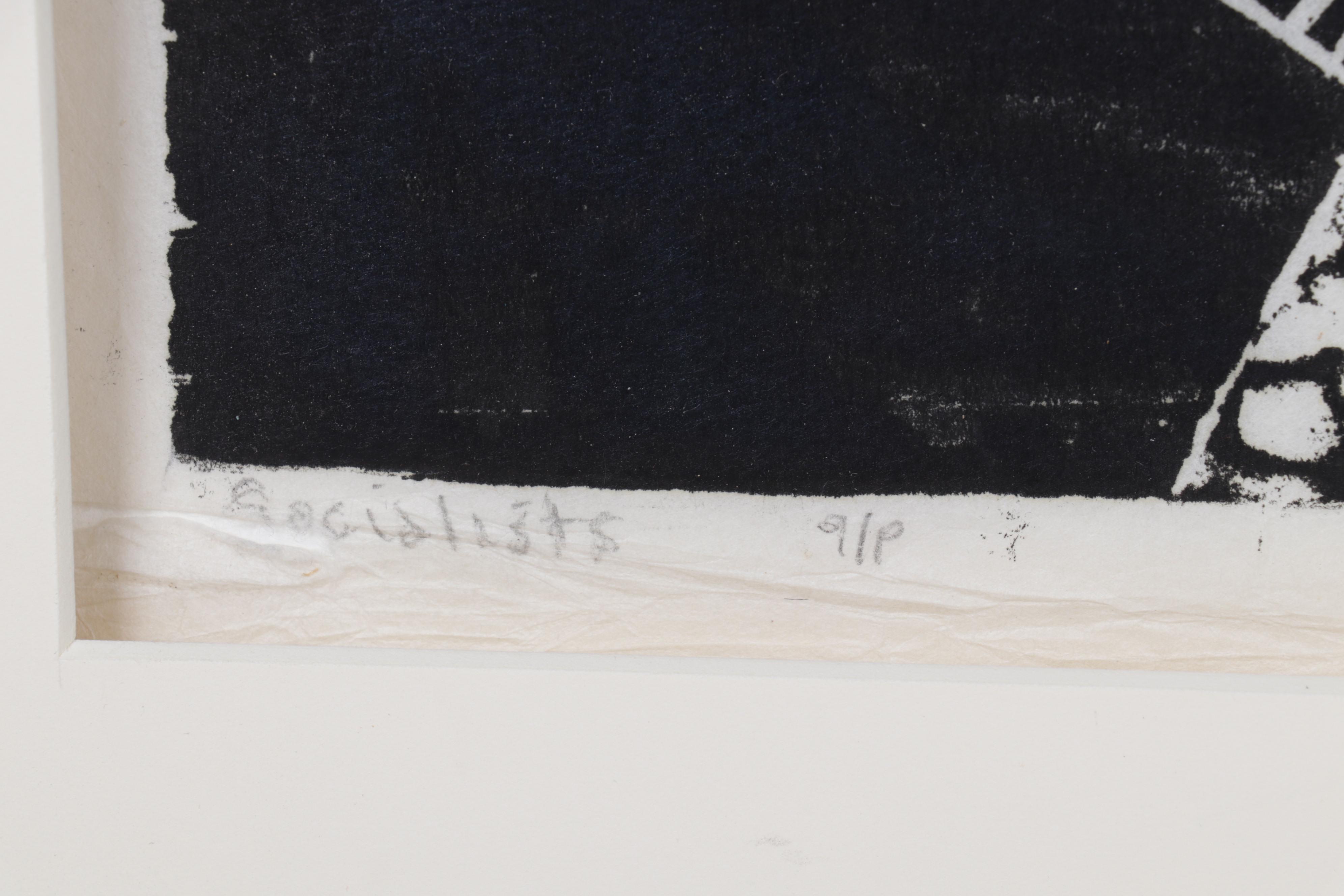 Sidney Chafetz Woodcut "Socialists," 1966