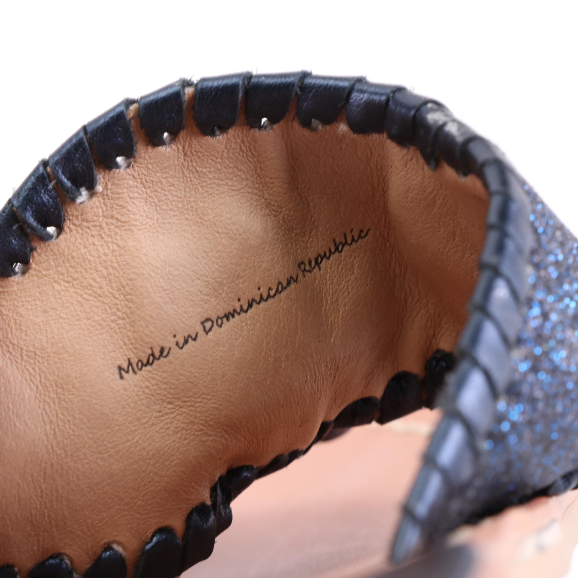 Jack Rogers Flat Sandal in Midnight Sparkle, Tory Burch Miller Patent Sandal