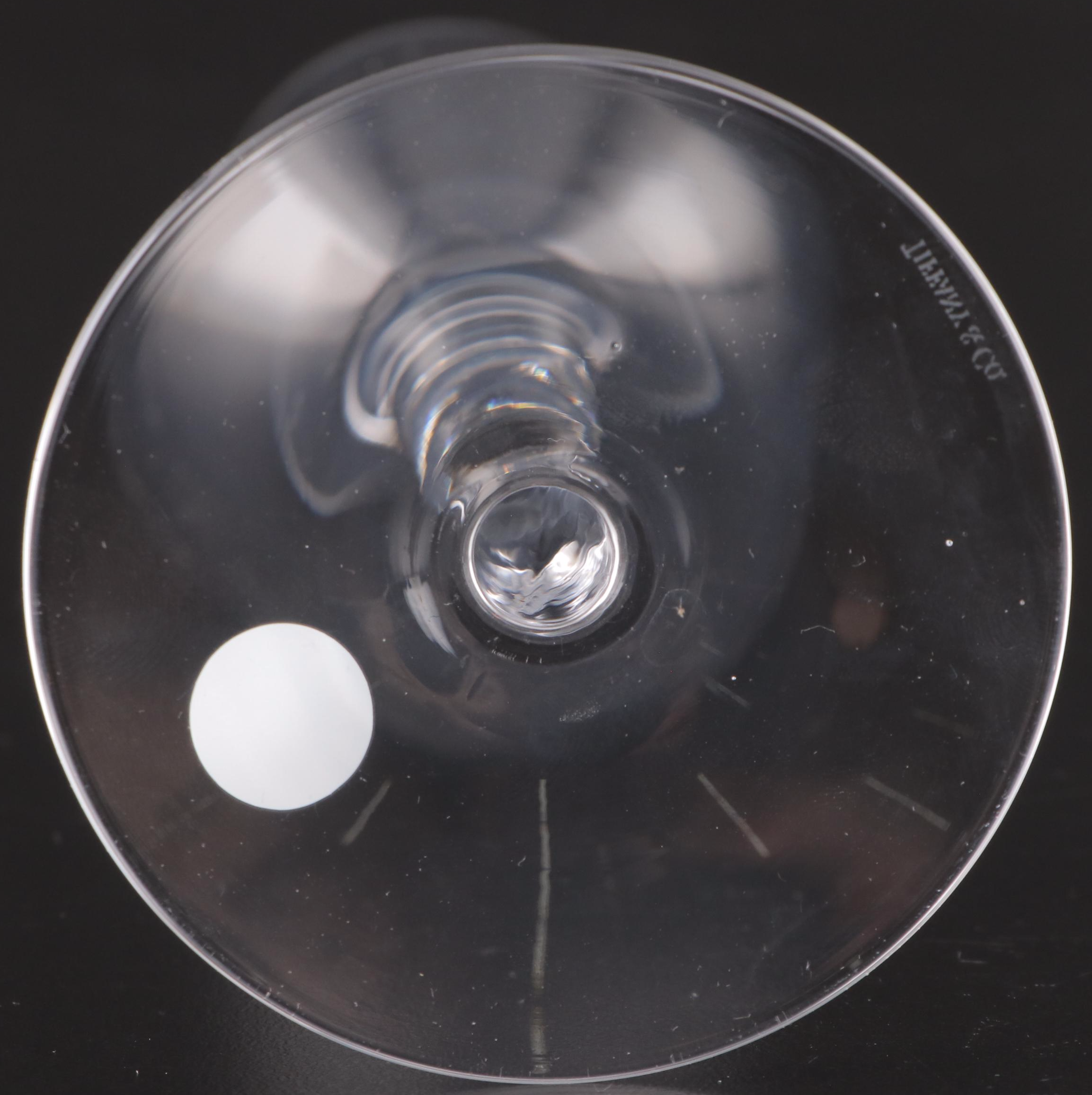 Tiffany & Co. Crystal Champagne Flutes in Presentation Box