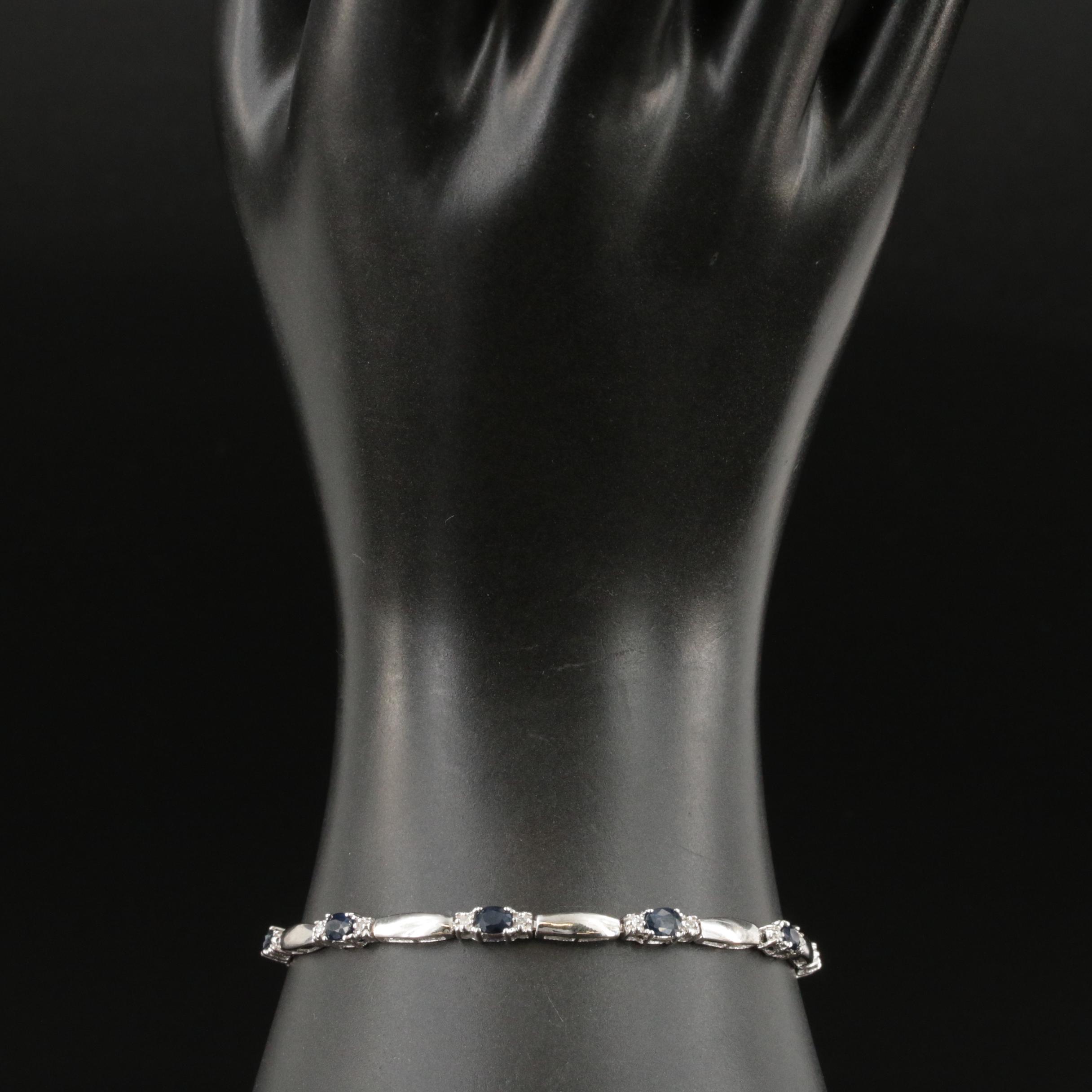 14K Sapphire and Diamond Bracelet