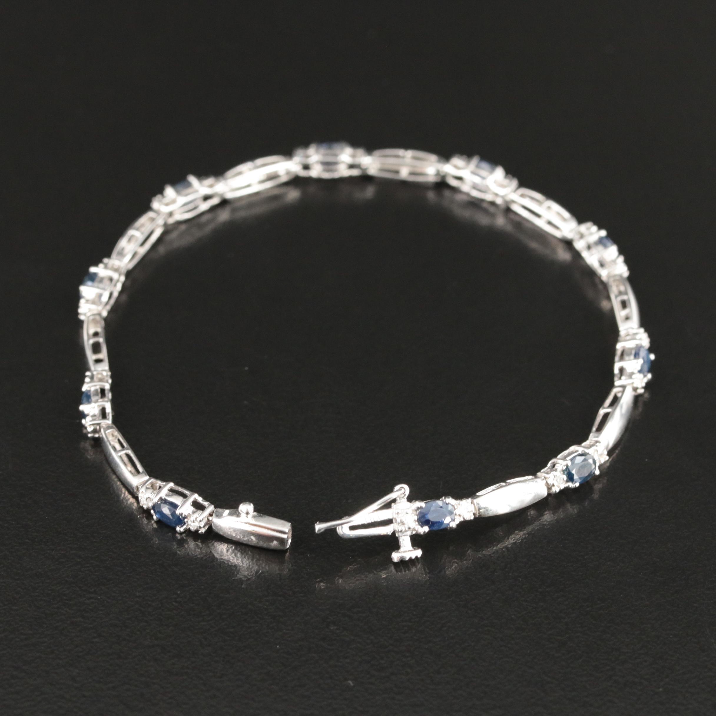 14K Sapphire and Diamond Bracelet