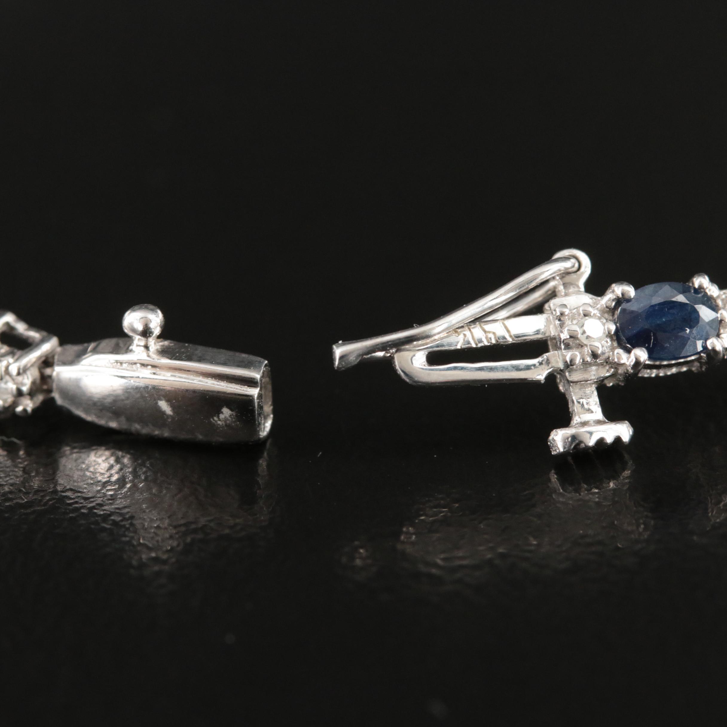14K Sapphire and Diamond Bracelet