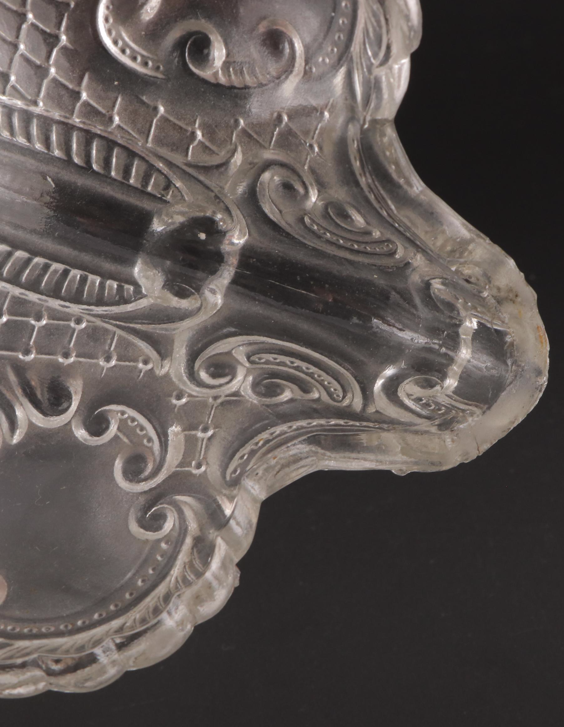 Plume & Atwood Pressed Glass Oil Lamp With Aladdin Oil Lamp, Adapted Mid-20th C