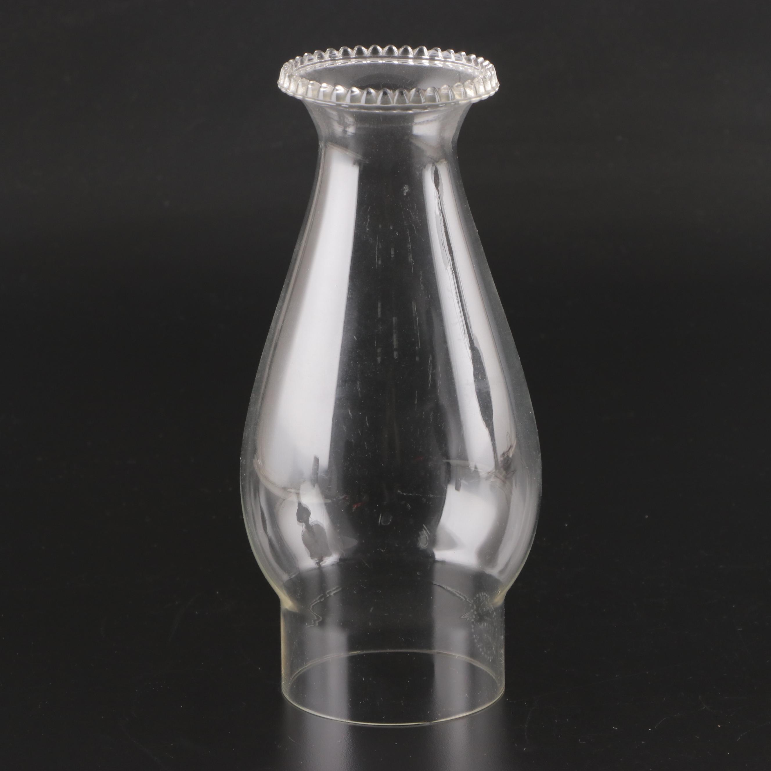 Plume & Atwood Pressed Glass Oil Lamp With Aladdin Oil Lamp, Adapted Mid-20th C