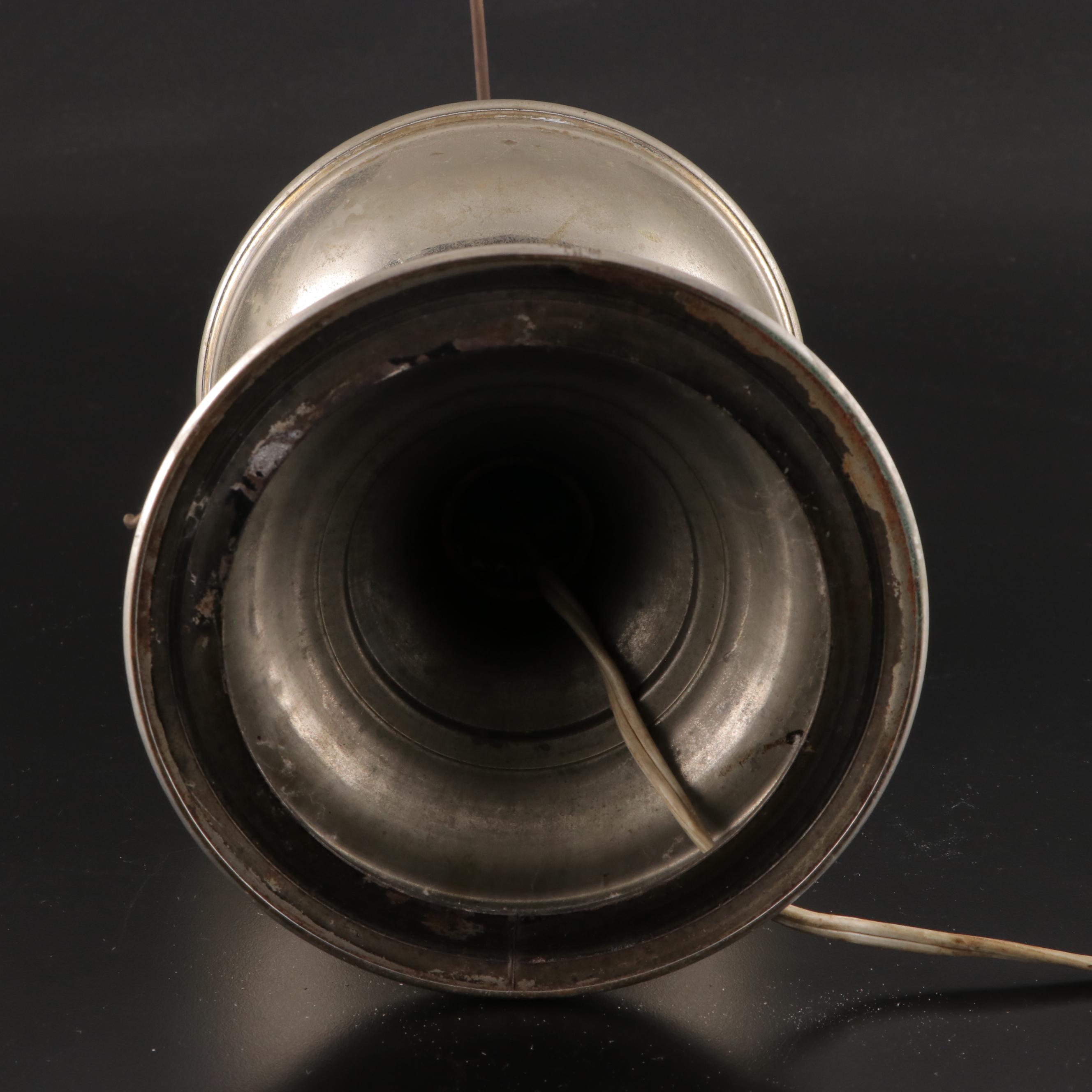 Plume & Atwood Pressed Glass Oil Lamp With Aladdin Oil Lamp, Adapted Mid-20th C