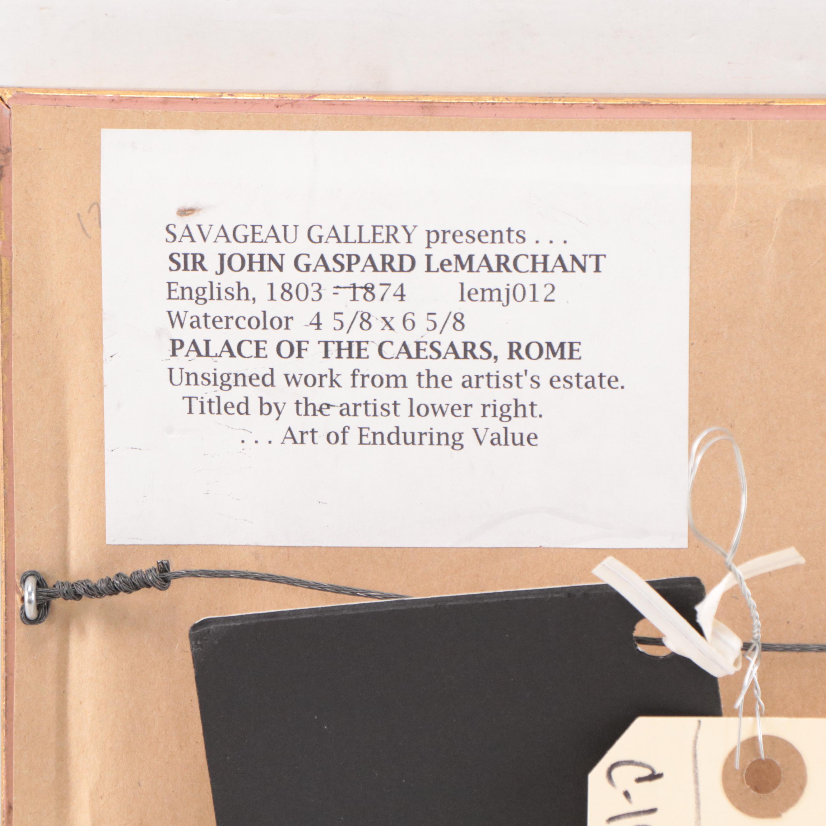 Sir John Gaspard Le Marchant Watercolor Painting of Landscape