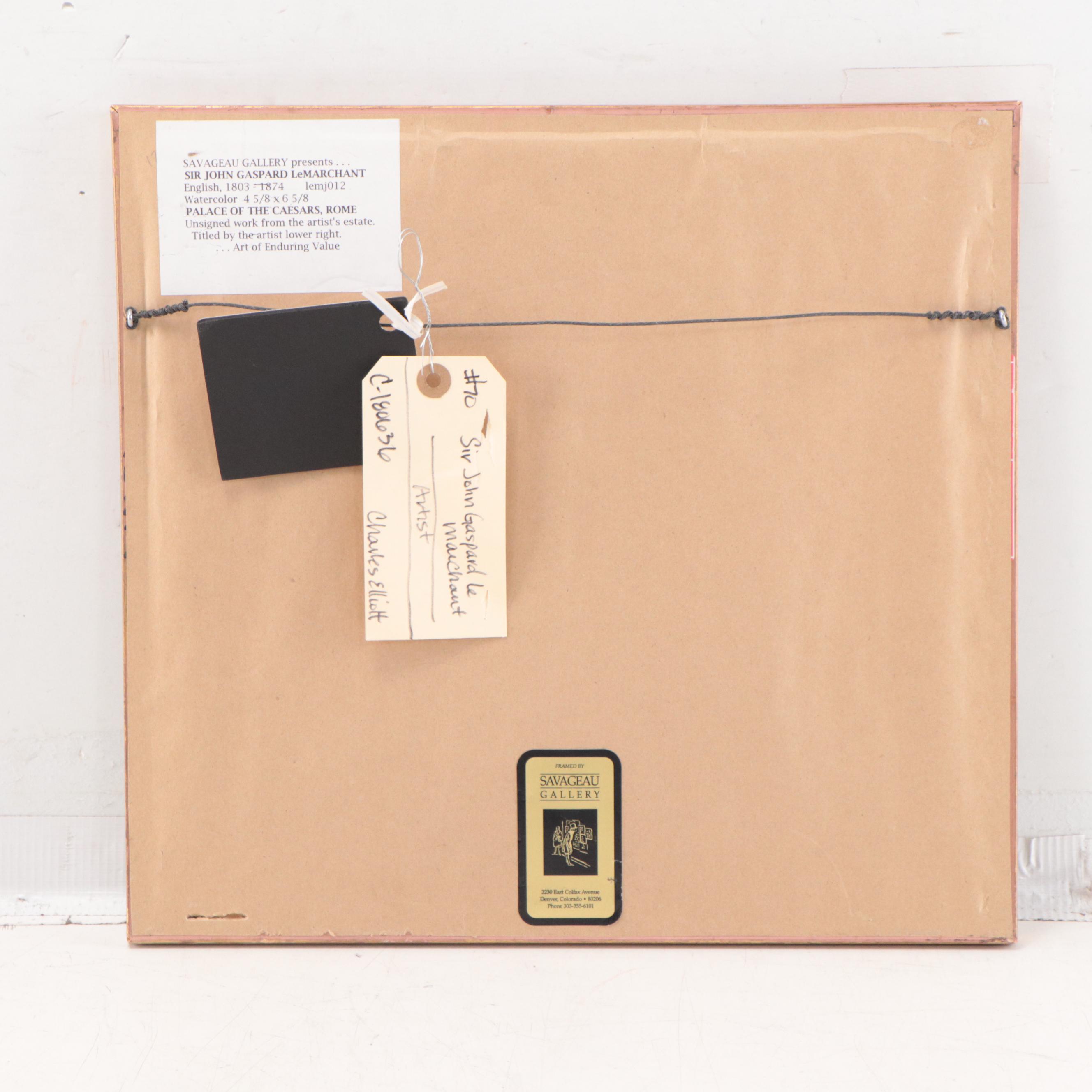 Sir John Gaspard Le Marchant Watercolor Painting of Landscape