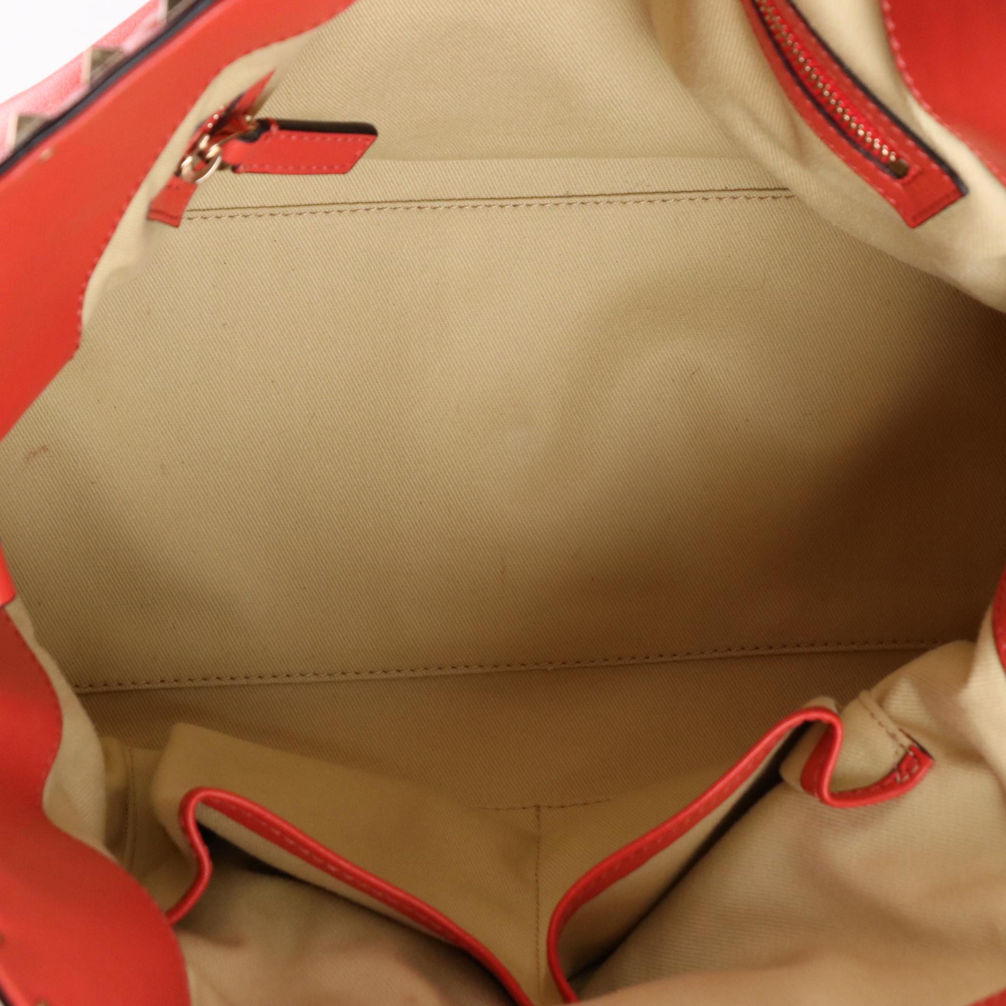 Valentino Garavani Rockstud Convertible Dome Tote in Leather with Box