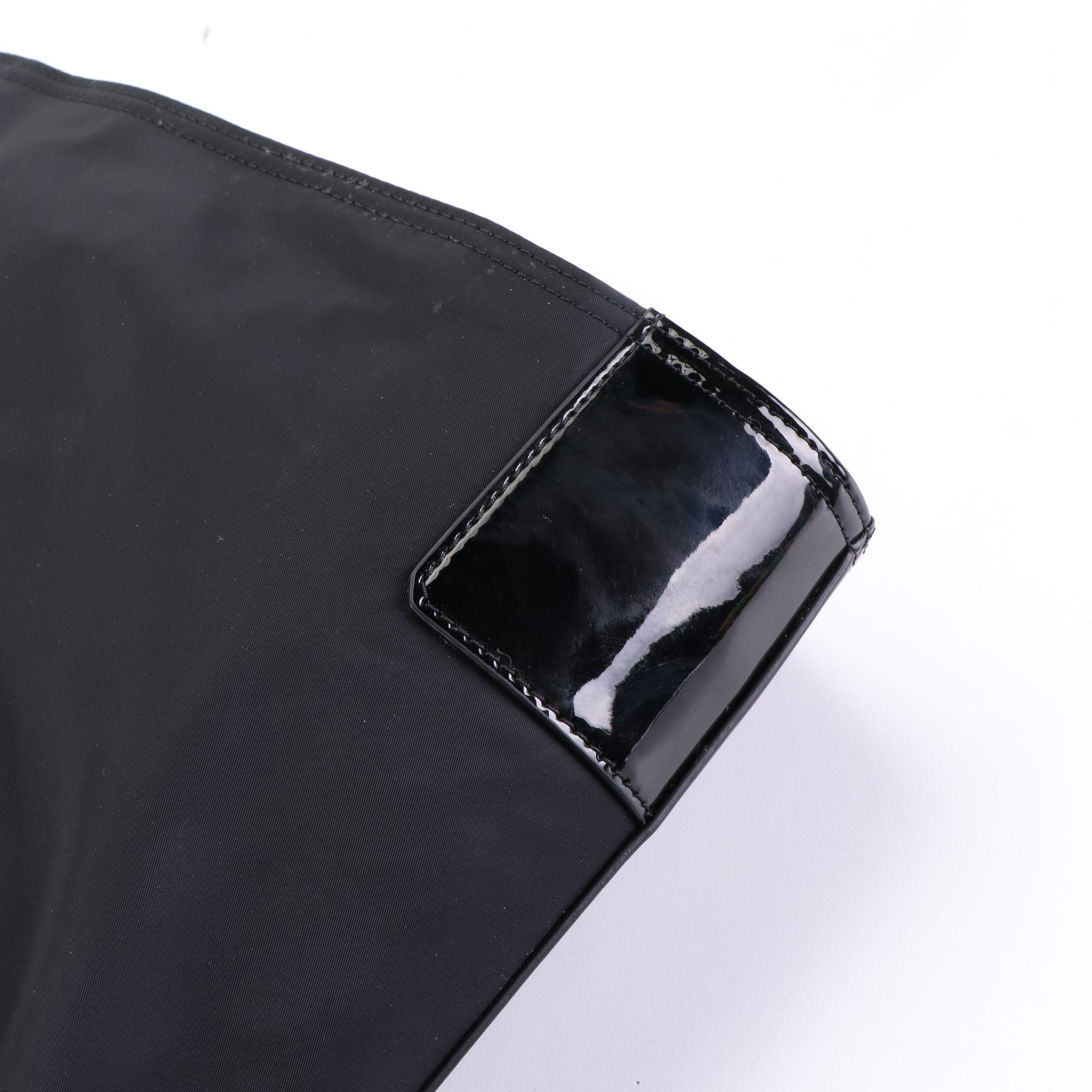 Tory Burch Ella Logo Tote in Nylon and Patent Leather