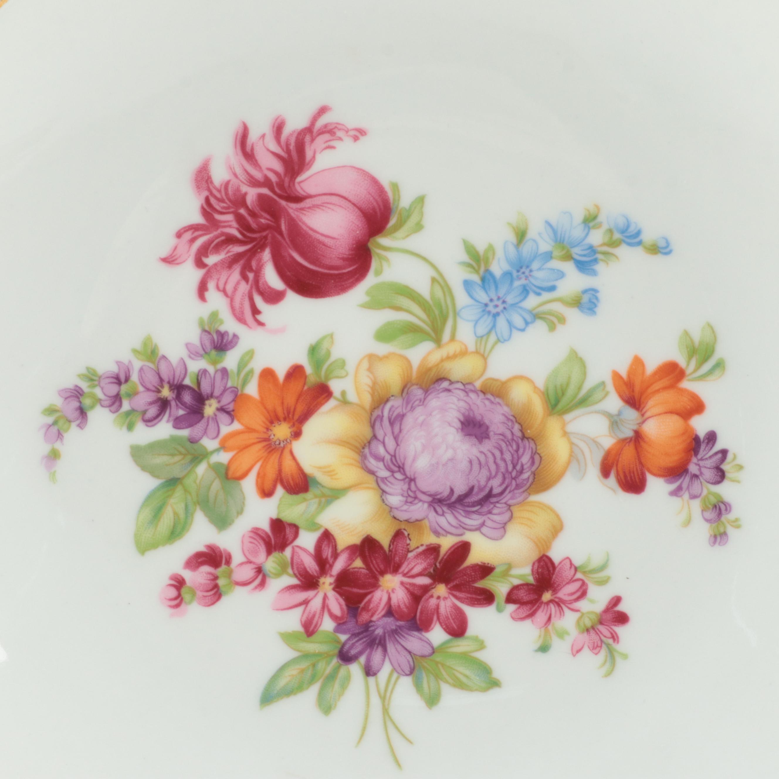 Schumann "Empress Dresden Flowers" and Jlmenau  Porcelain Serving Bowls