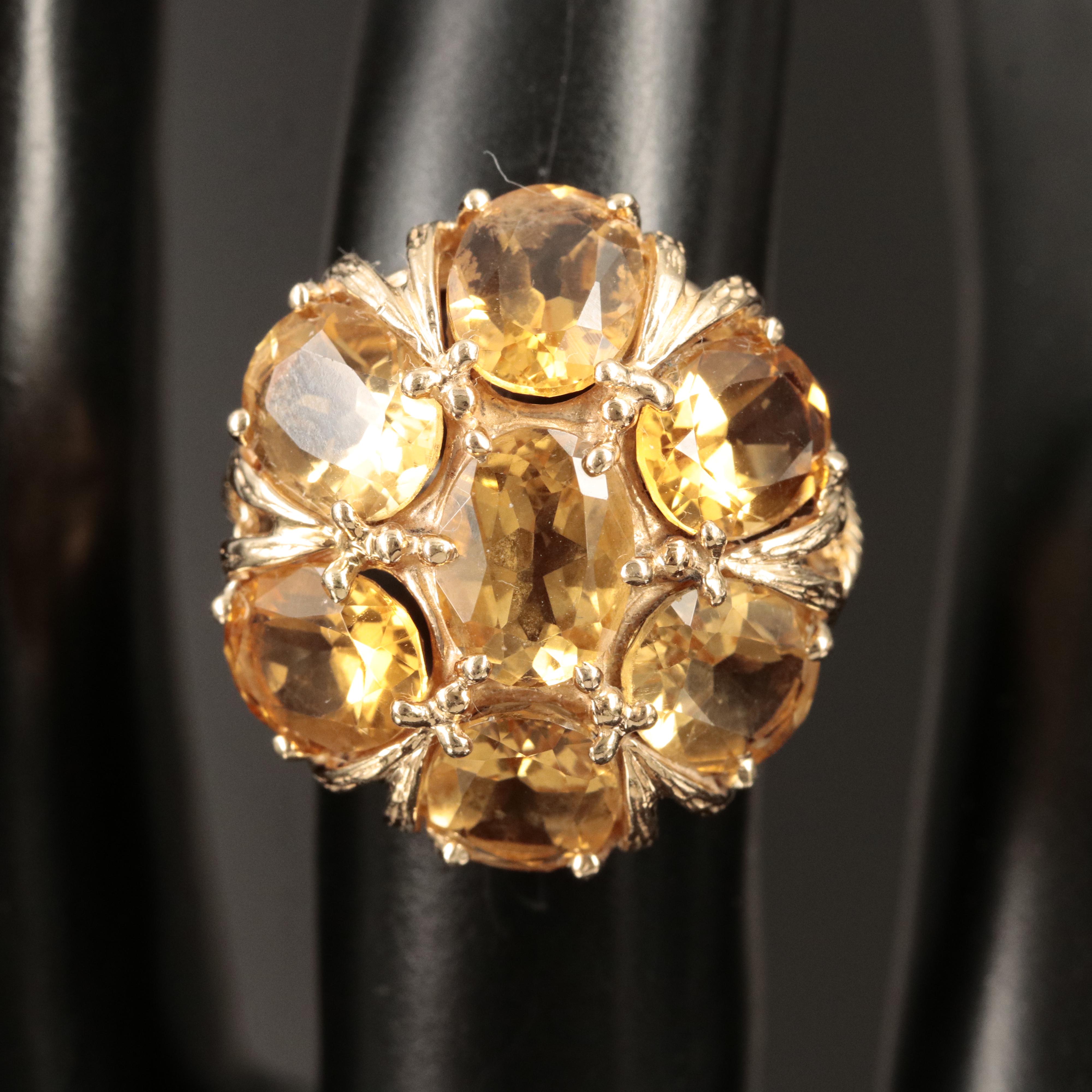 14K Citrine Bombé Ring