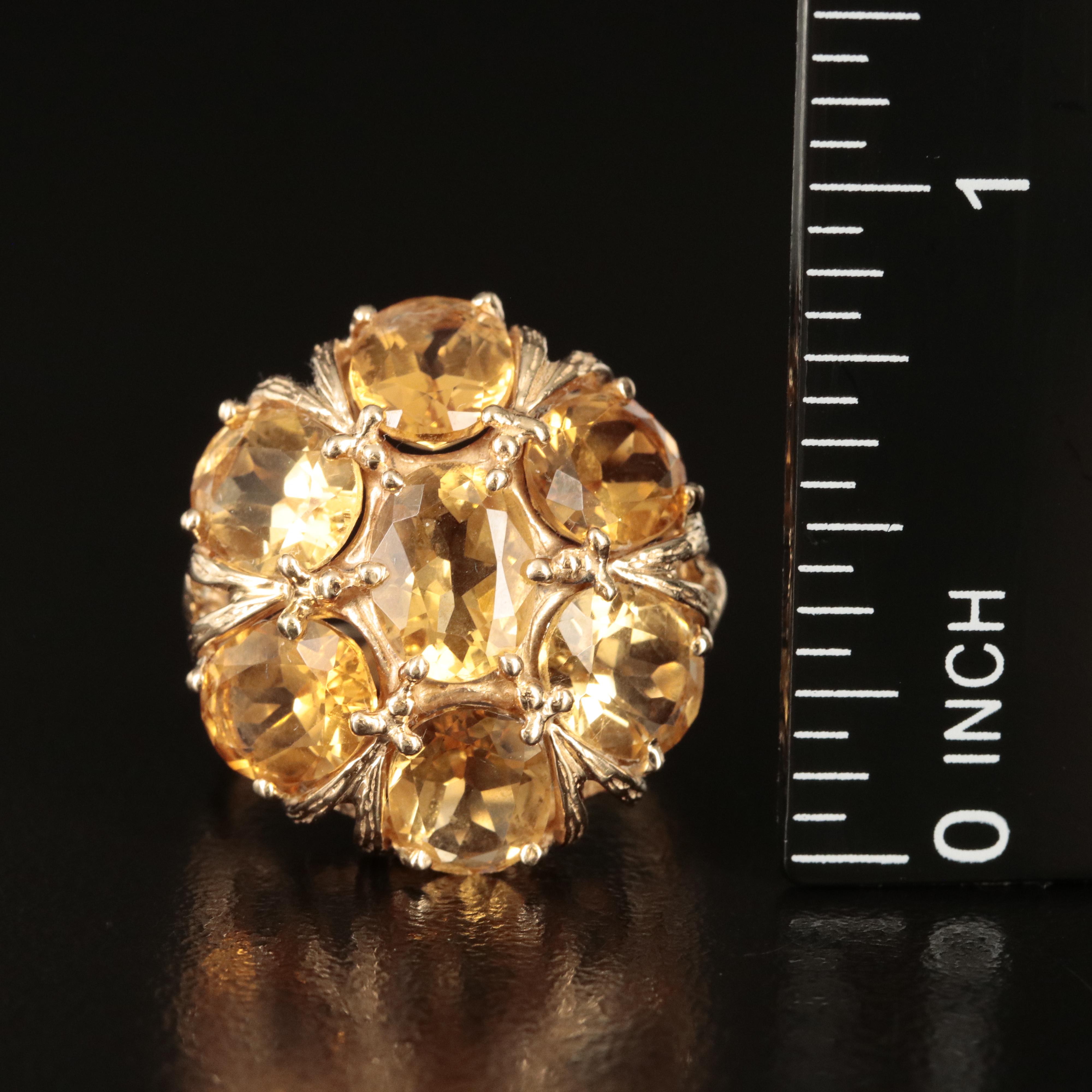 14K Citrine Bombé Ring