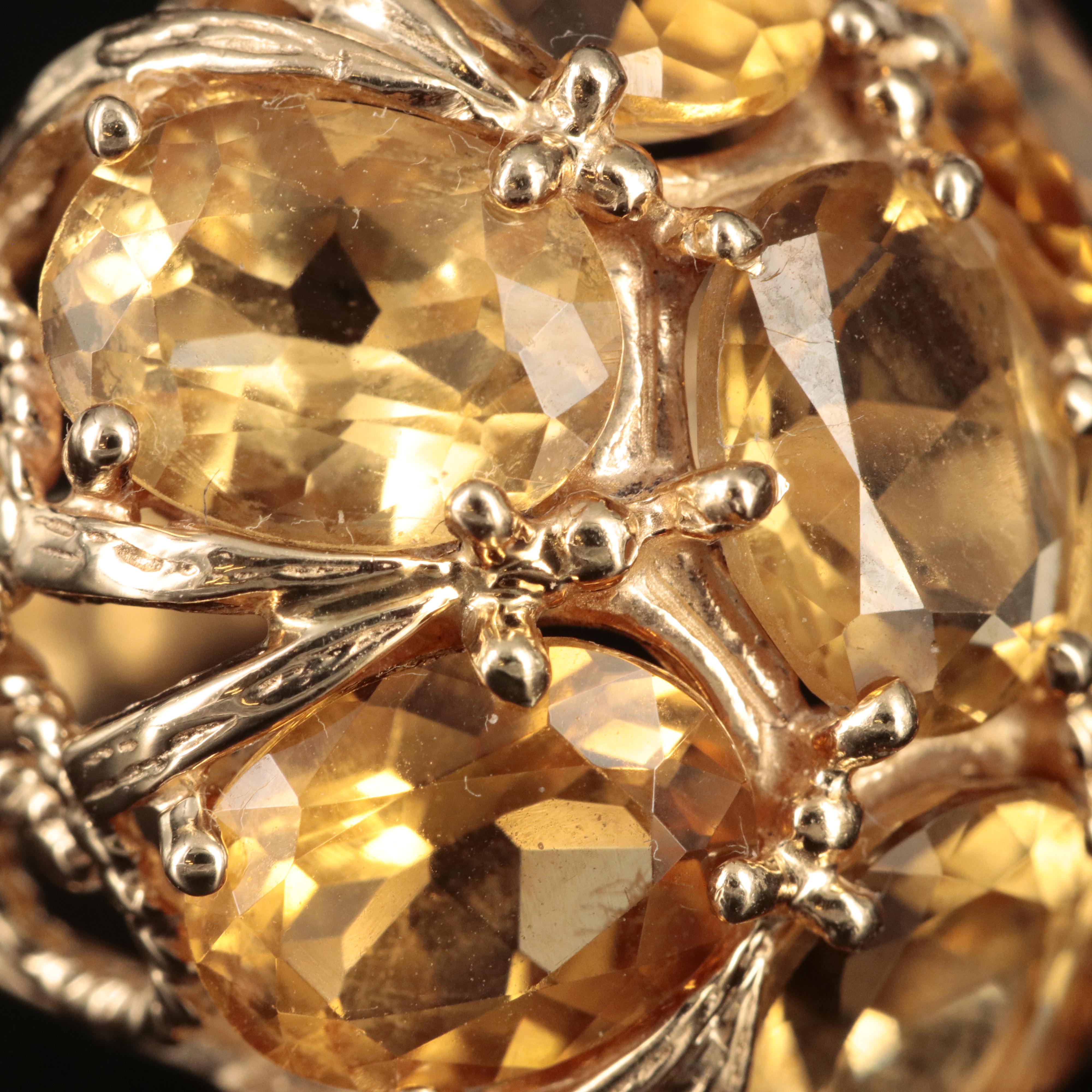 14K Citrine Bombé Ring