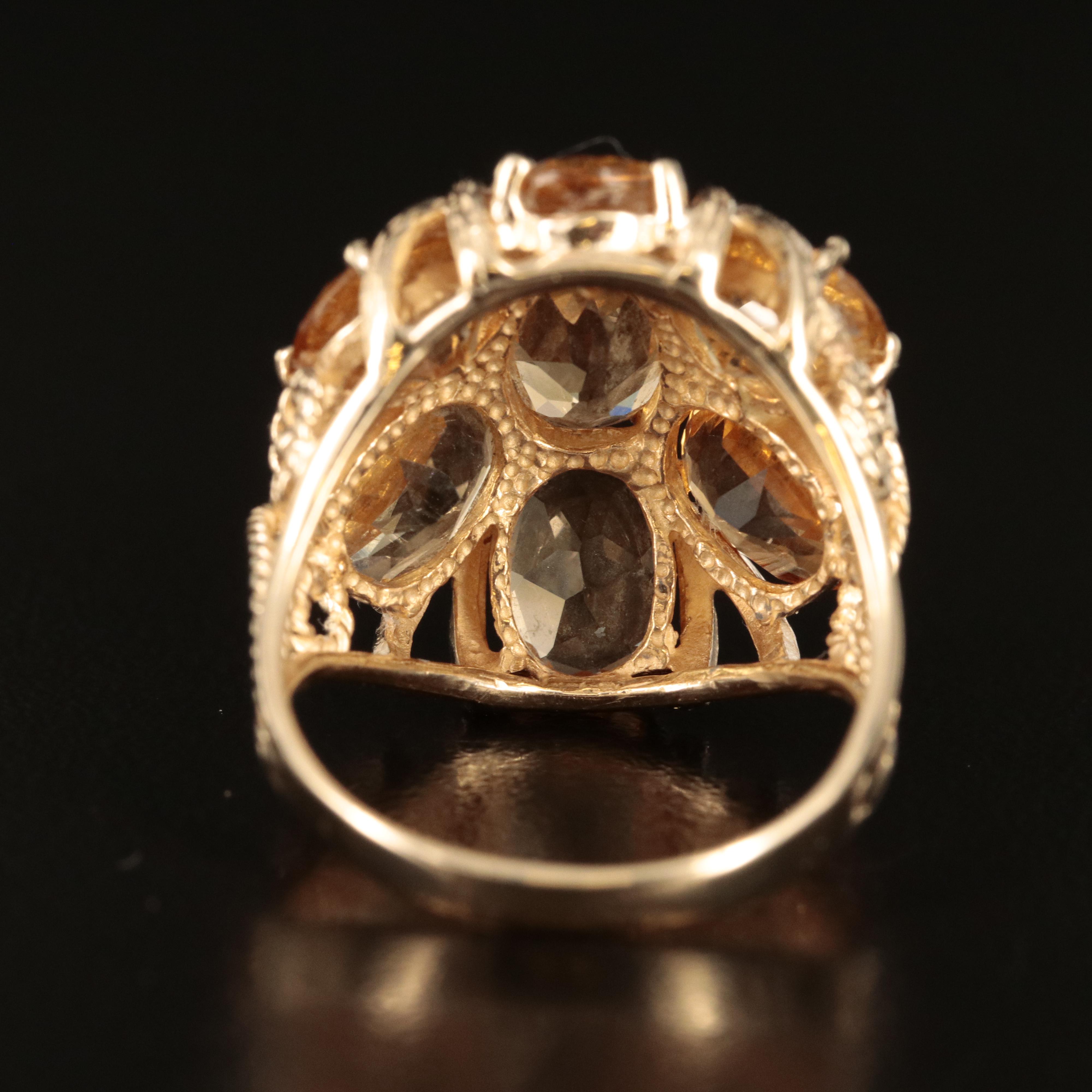 14K Citrine Bombé Ring