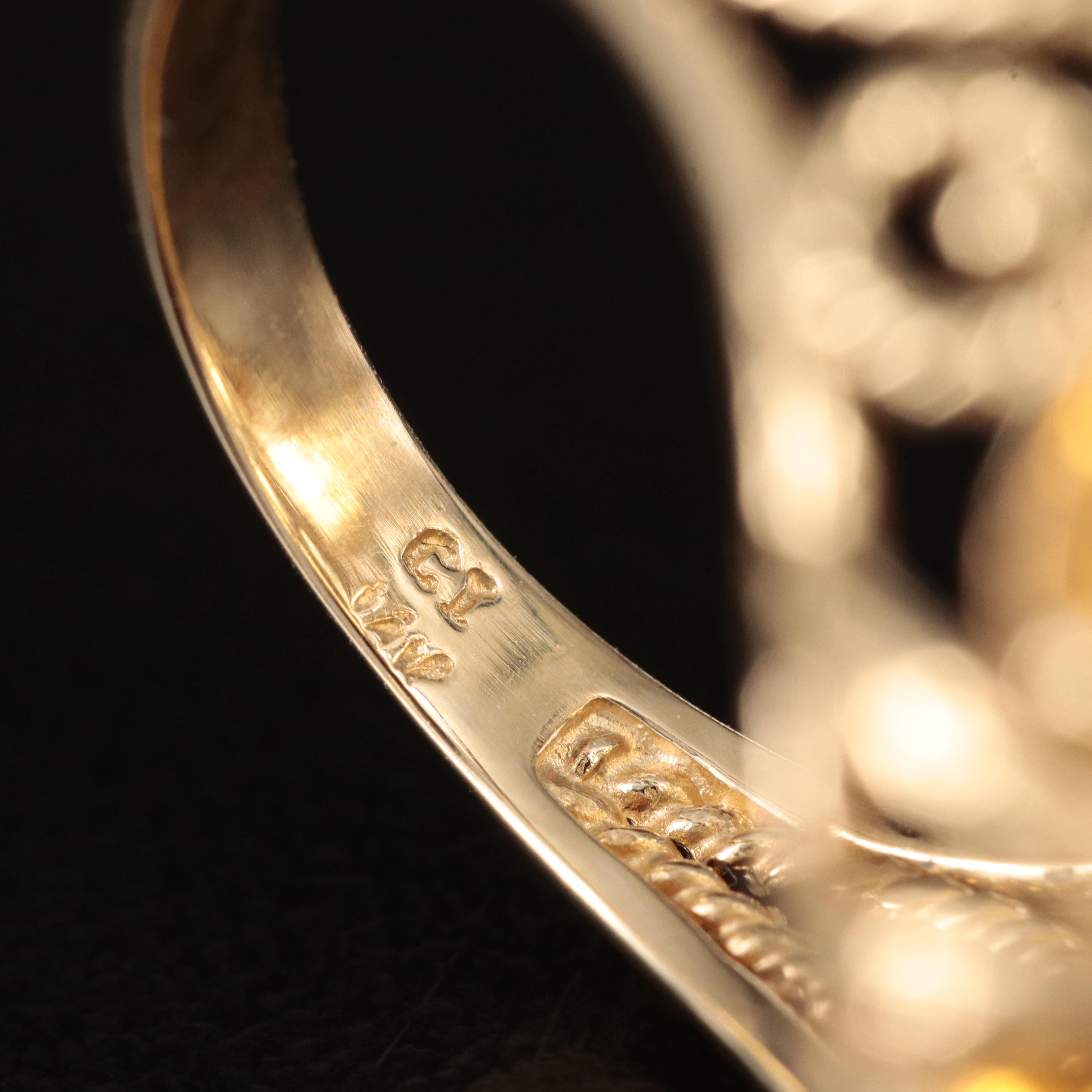 14K Citrine Bombé Ring