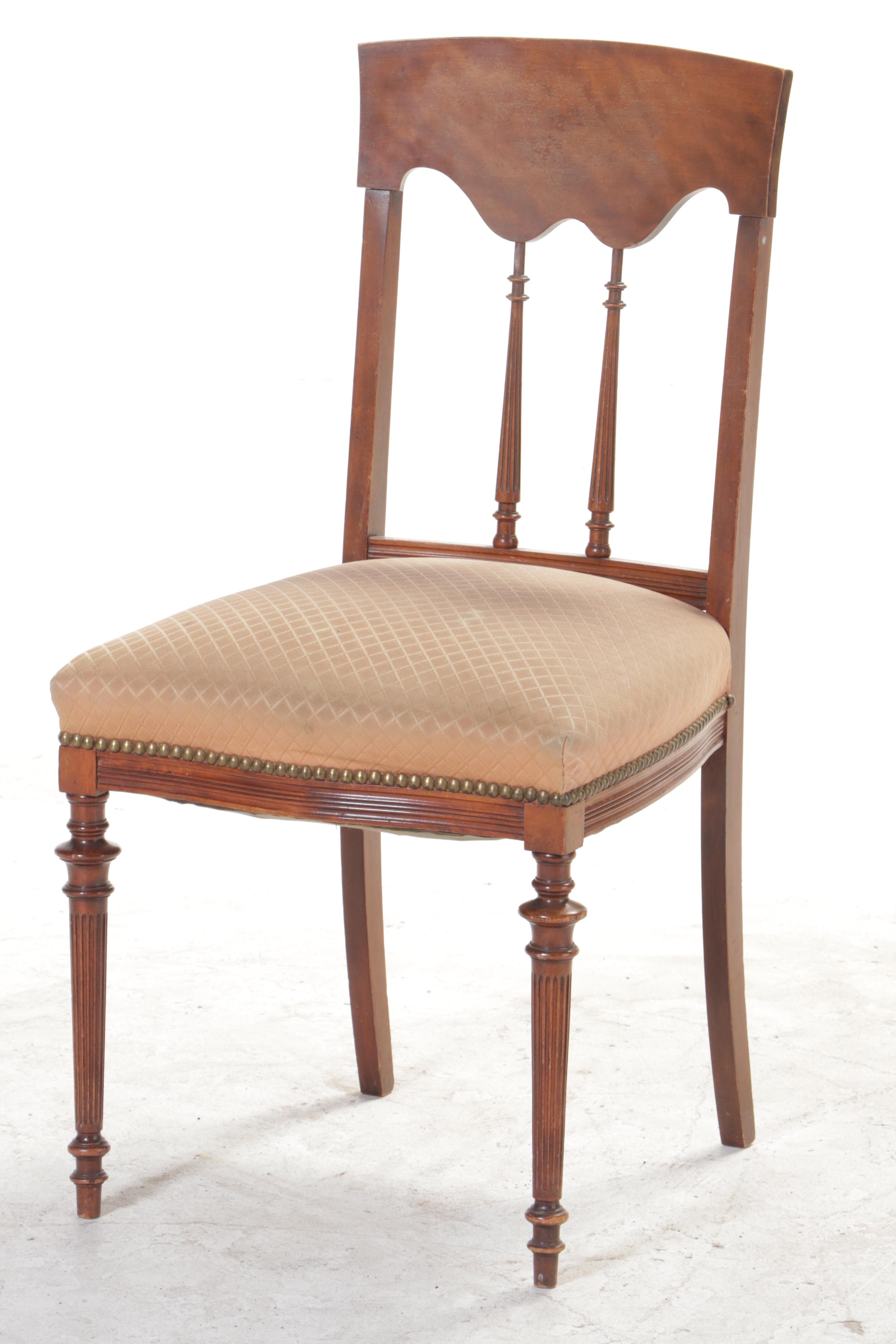 Regency and Victorian Style Wooden Dining Side Chairs