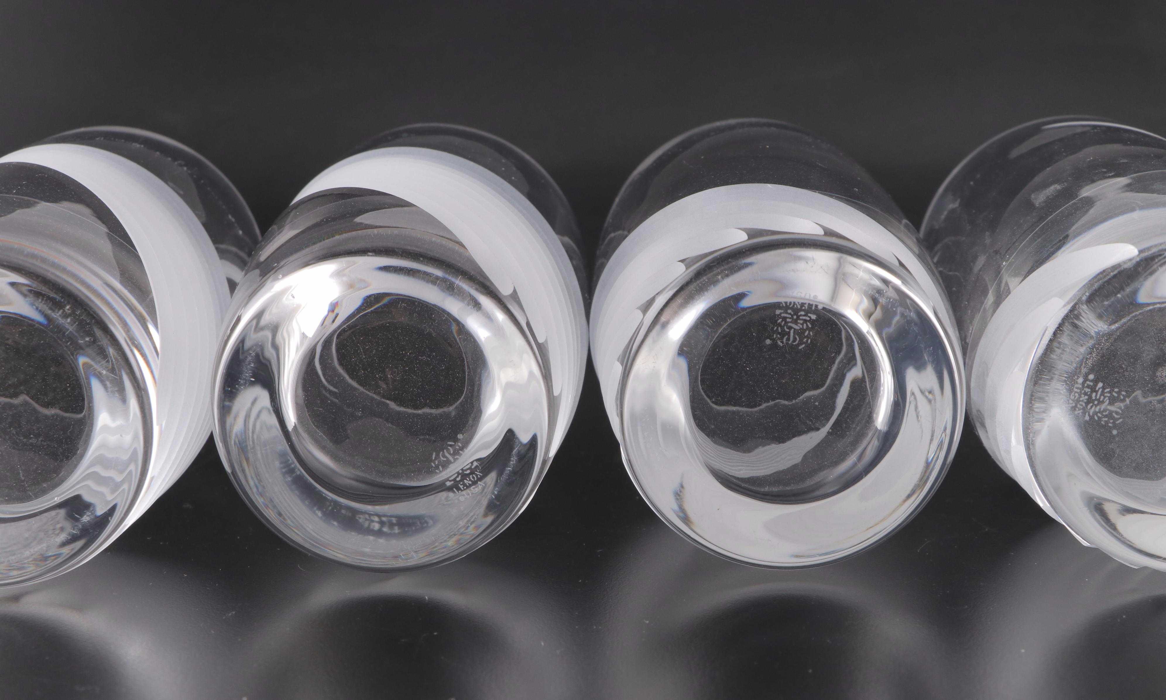 Lenox "Windswept Clear" Crystal Double Old Fashioned and Highball Glasses