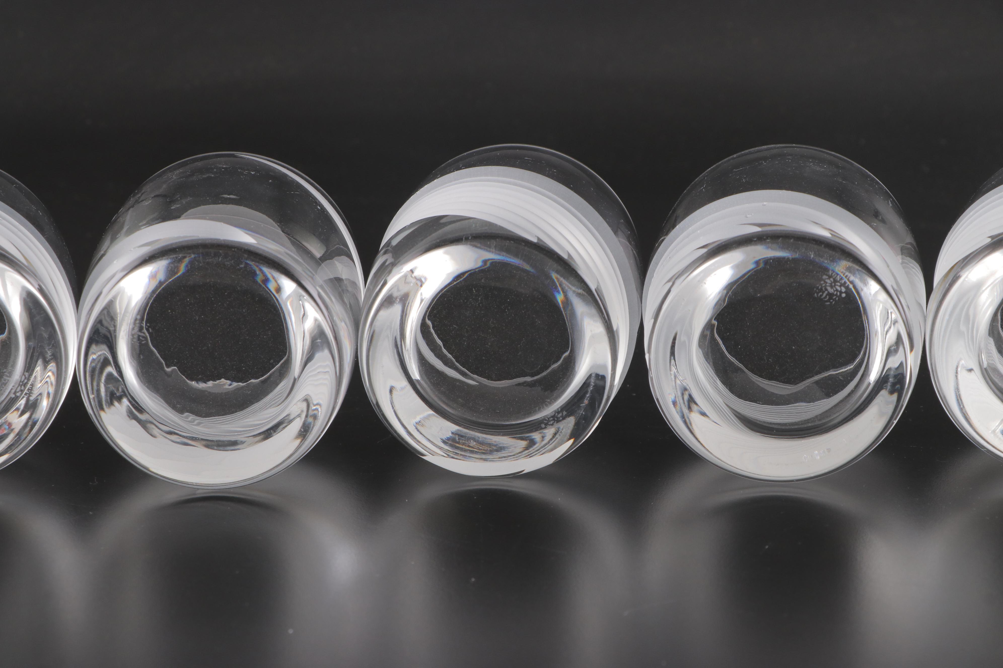 Lenox "Windswept Clear" Crystal Double Old Fashioned and Highball Glasses